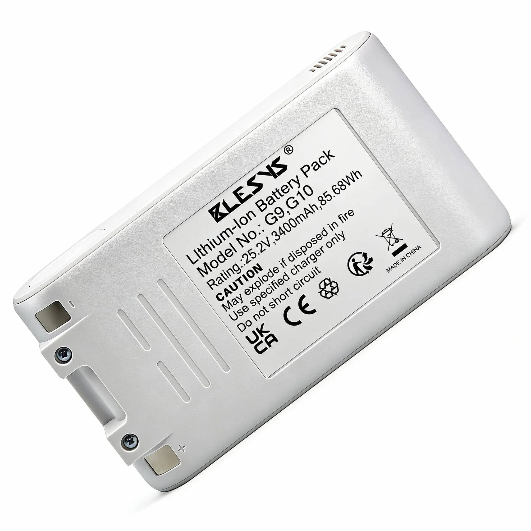 BLESYS 3400 mAh akumulator zastępczy do odkurzacza Xiaomi G9, G9 Plus, G10, G10 Plus, akumulator do Dreame T10, T20, T20 Pro, R10, R10 Pro, V12S, V16S [25,2 V/85,68 Wh]