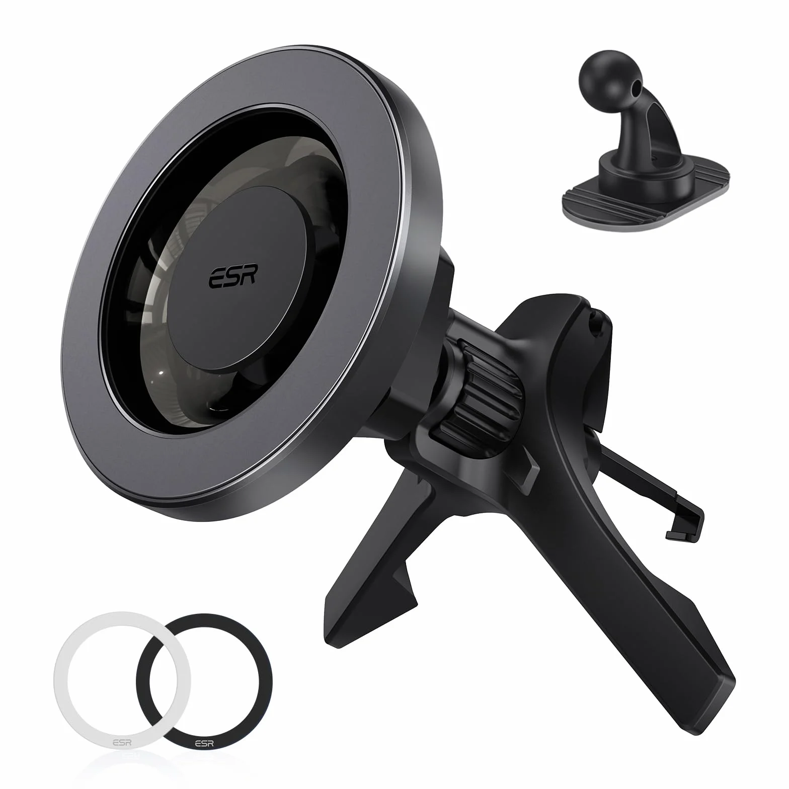 ESR HaloLock magnetyczny uchwyt samochodowy na telefon komórkowy, kompatybilny z MagSafe, kompatybilny z iPhone 14/14 Pro/14 Pro Max/14 Plus i iPhone 13/12, nie obsługuje ładowania, czarny