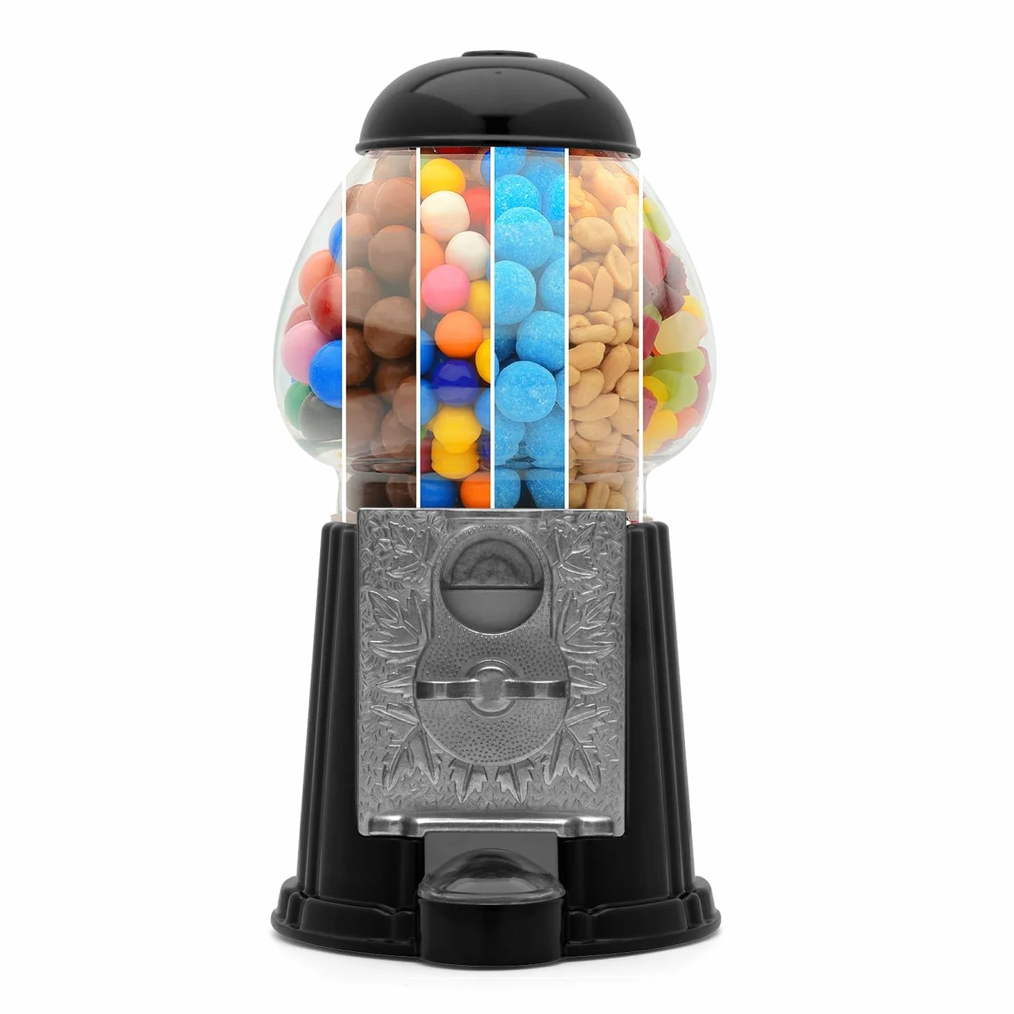 CKB LTD Gumball Machine Retro Sweet Dispenser Skarbonka na monety Przechowywanie Skarbonka na pieniądze Moneta obsługiwana skarbonka oszczędności H23cm (Mały rozmiar 23 x 12.5 x 11.5cm) (Czarny)