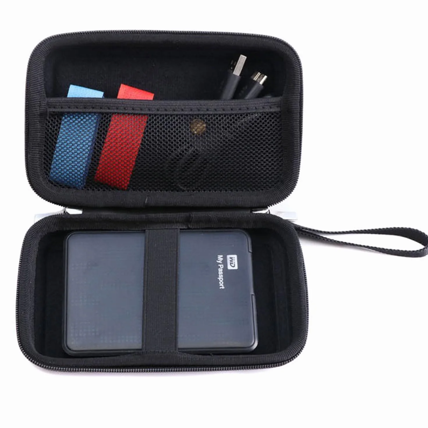 Etui na Game Boy Color Konsolę, Twarde Torba Podróżna Case na Game boy Advance GBC GBA GBP, 2,5" Dysk Twardy, Kable i Akcesoria (czarny)