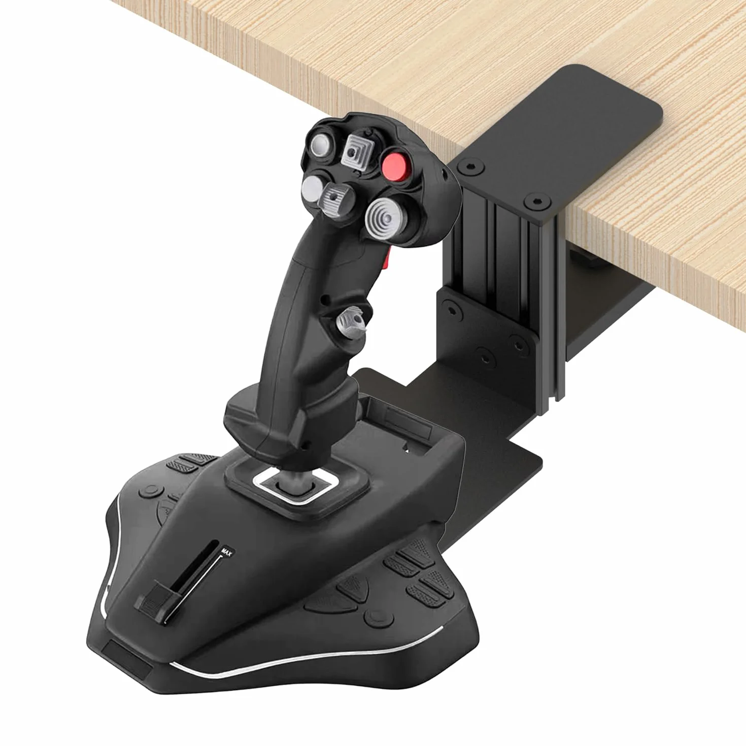 Szybkozamykany Mocownik Biurkowy: Kompatybilny z WINWING URSA MINOR Space/Airline Joystick, Thrustmaster FarmStick/T.Flight HOTAS ONE, Logitech Extreme 3D Pro, Turtle Beach VelocityOne Flightstick