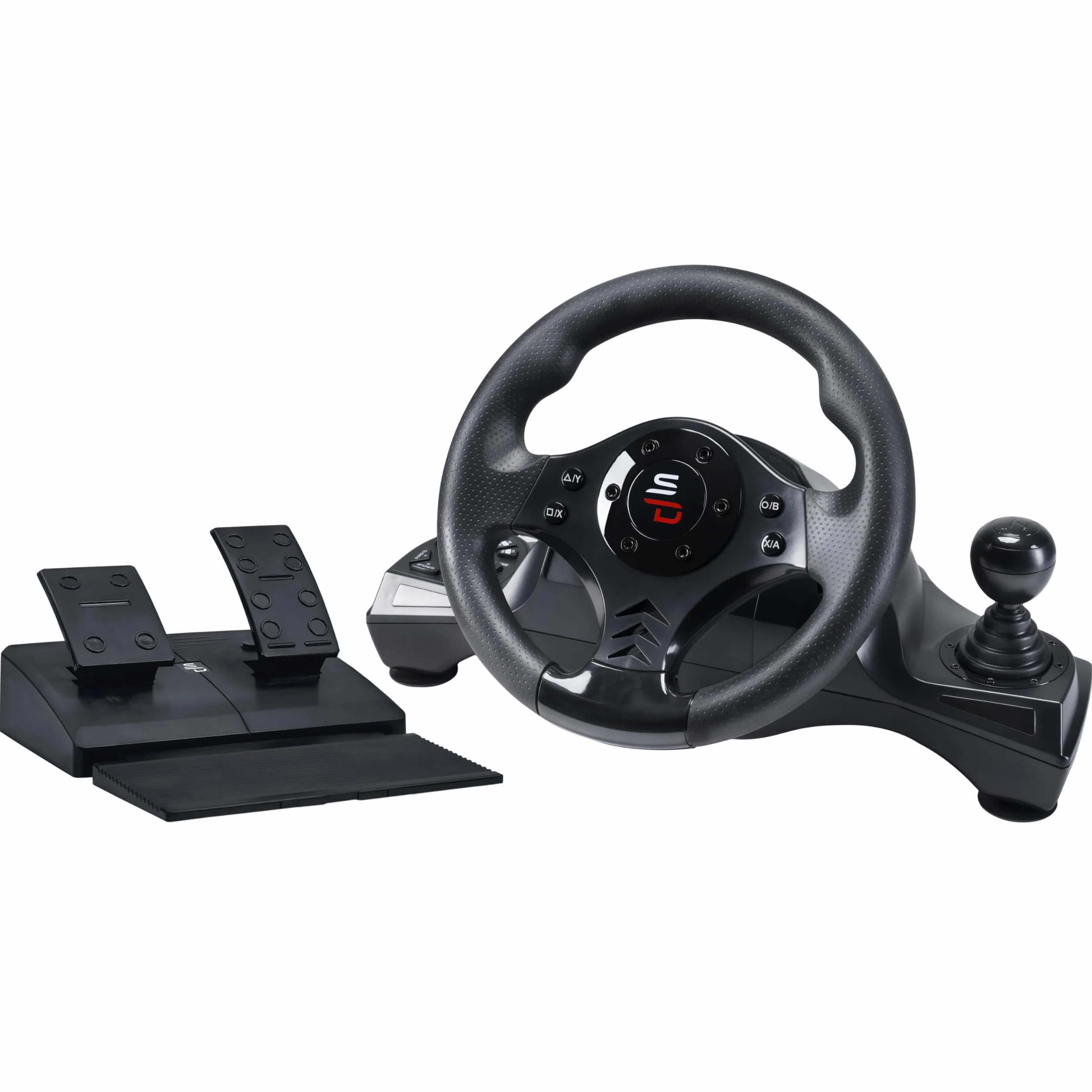 SUBSONIC Superdrive – kierownica wyścigowa GS750 Drive Pro z pedałami, wiosłami, dźwignią zmiany biegów i wibracjami do Xbox serii X/S, PS4, Xbox One, PC (programowalna do wszystkich gier)
