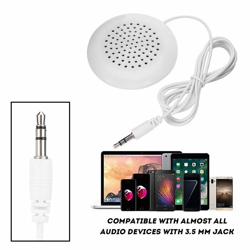 Goshyda Głośnik poduszkowy, DIY przewodowy 3,5 mm wtyczka mini głośnik stereo do MP3/MP4/odtwarzacza CD/telefonu komórkowego