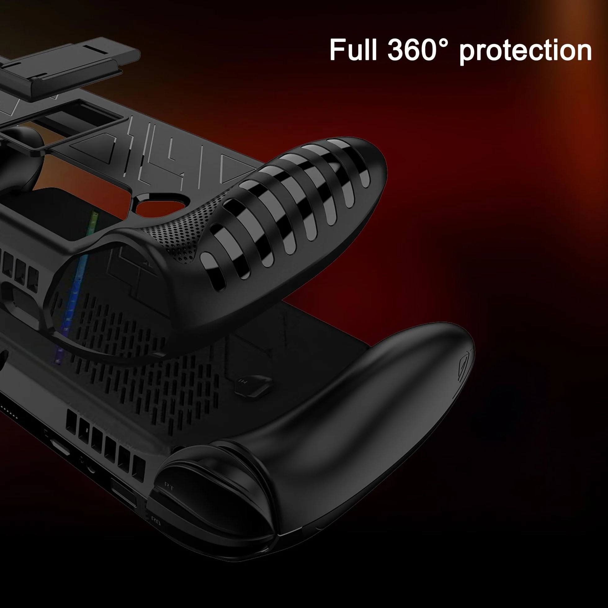 Etui do ROG Xbox Ally X 7 cali 2025, silikonowy pokrowiec ochronny z funkcją stojaka, czarny