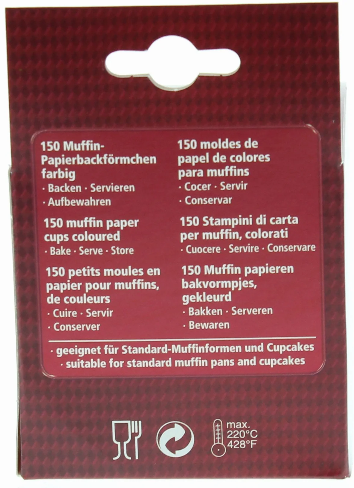 Kaiser Inspiration Foremki do Muffinek, Papierowe, Różnokolorowe, Ø 7 cm, 150 sztuk