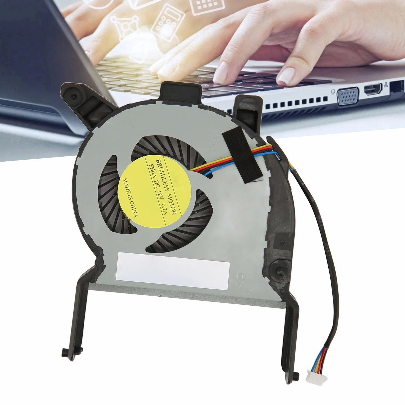 Wentylator Chłodzący Procesor Laptopa, dla EliteDesk 800 810571 001 FB08013M12SPA CT: Chłodnica Procesora AFAXC1A, 4-pinowy Wentylator Chłodzący do Notebooka, Praktyczne