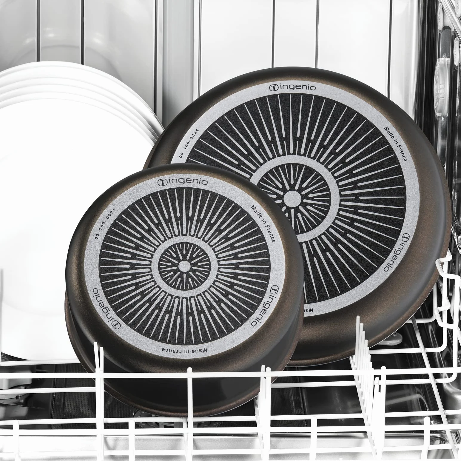 Tefal Ingenio Easy Plus Zestaw 2 Patelni, Aluminium Z Powłoką Nieprzywierającą, Czarny, 24/28 cm