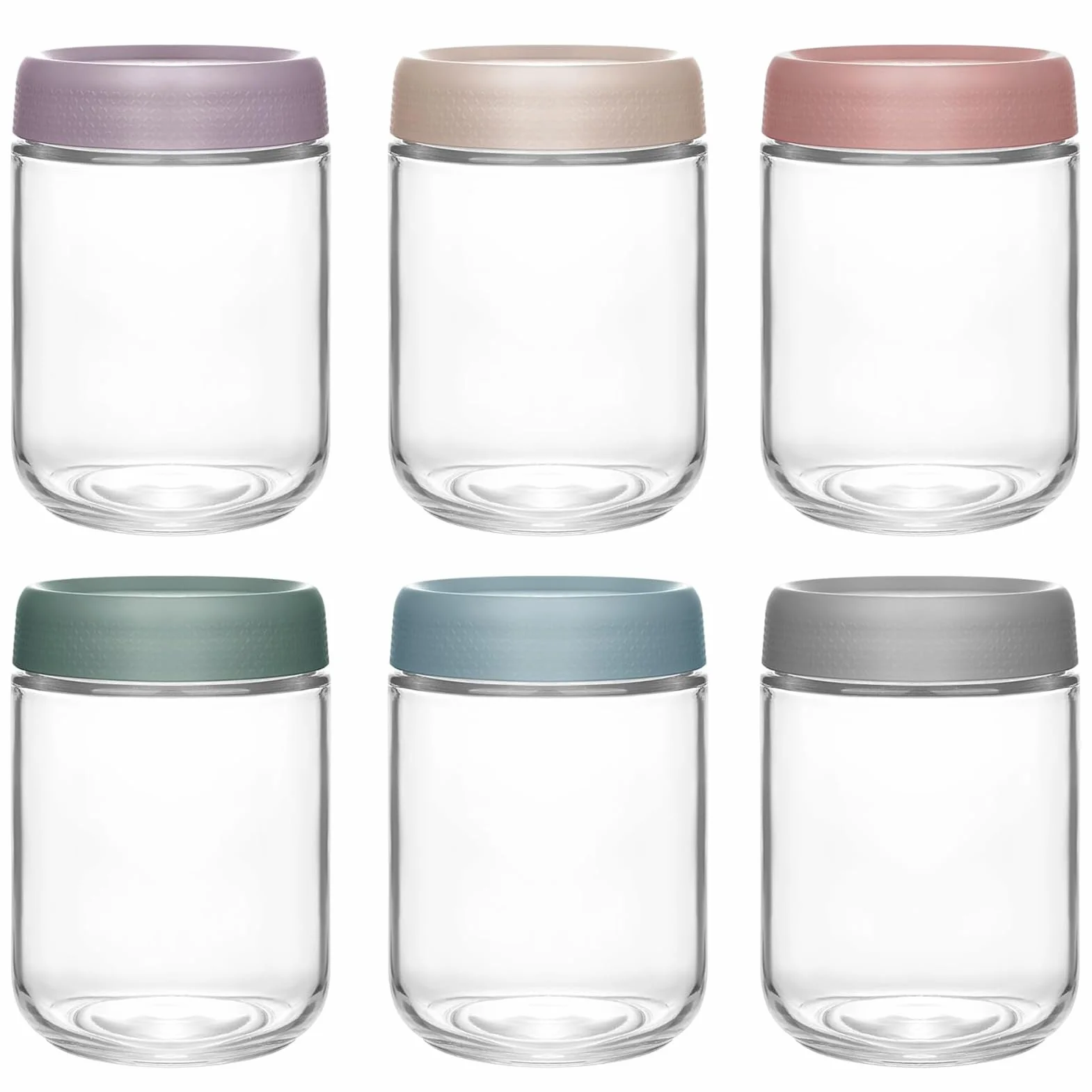 6 Sztuk Overnight Oats Słoiki z Pokrywką, 500 ml Słoik śniadaniowy z Zakręcaną Pokrywką Słoiki do Przygotowywania Posiłków na Chutney, Pudding, Jogurt, Owoce, Przyprawy, Fasola