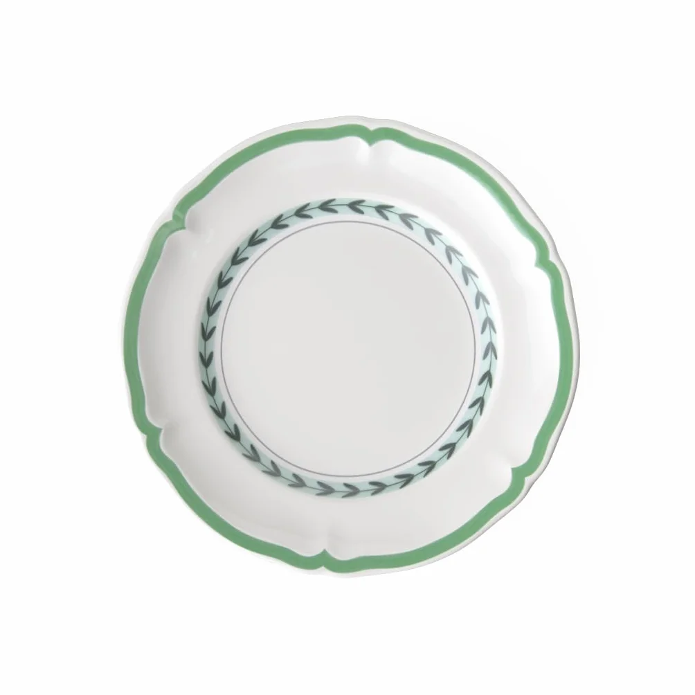 Villeroy & Boch French Garden Green Line talerz do chleba 17 cm porcelana premium biały zielony