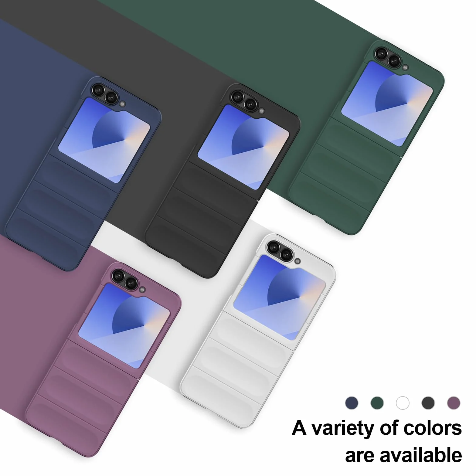 Silikonowy Etui do Samsung Galaxy Z Flip 6, Miękką Wyściółką Wewnętrzną z Mikrofibry, Obiektywem Aparatu Pełna Ochrona, Osłona Odporna na Uderzenia - fioletowe