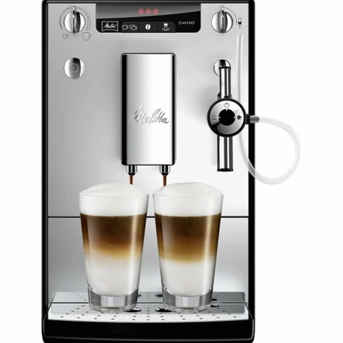 Melitta SOLO & Perfect Milk E957-103, w pełni automatyczny ekspres do kawy Bean to Cup, automatyczny ekspres do cappuccino, srebrny