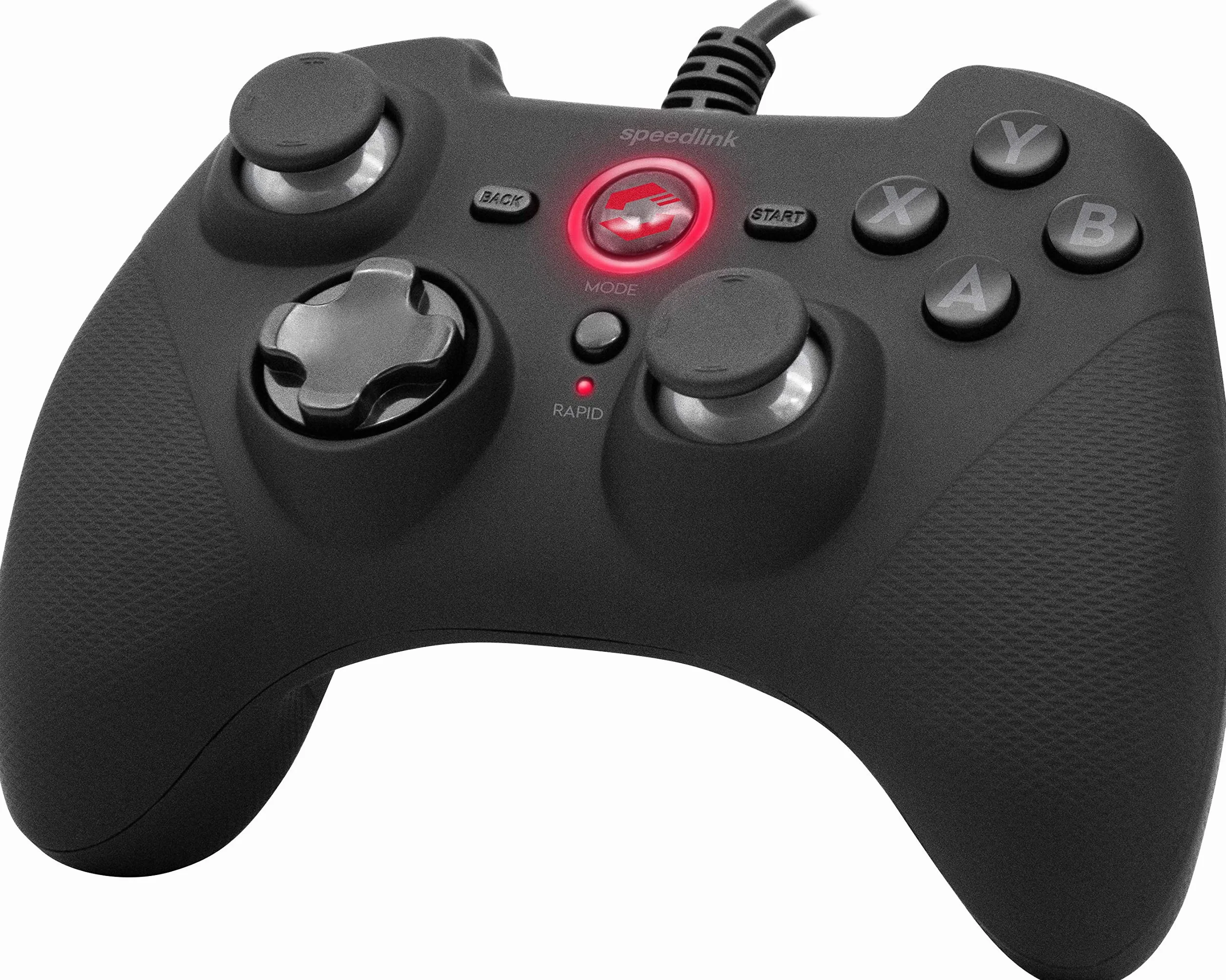 Speedlink RAIT gamepad - Kompatybilność z DirectInput® i XInput, do PC/PS3/Switch/OLED, czarny
