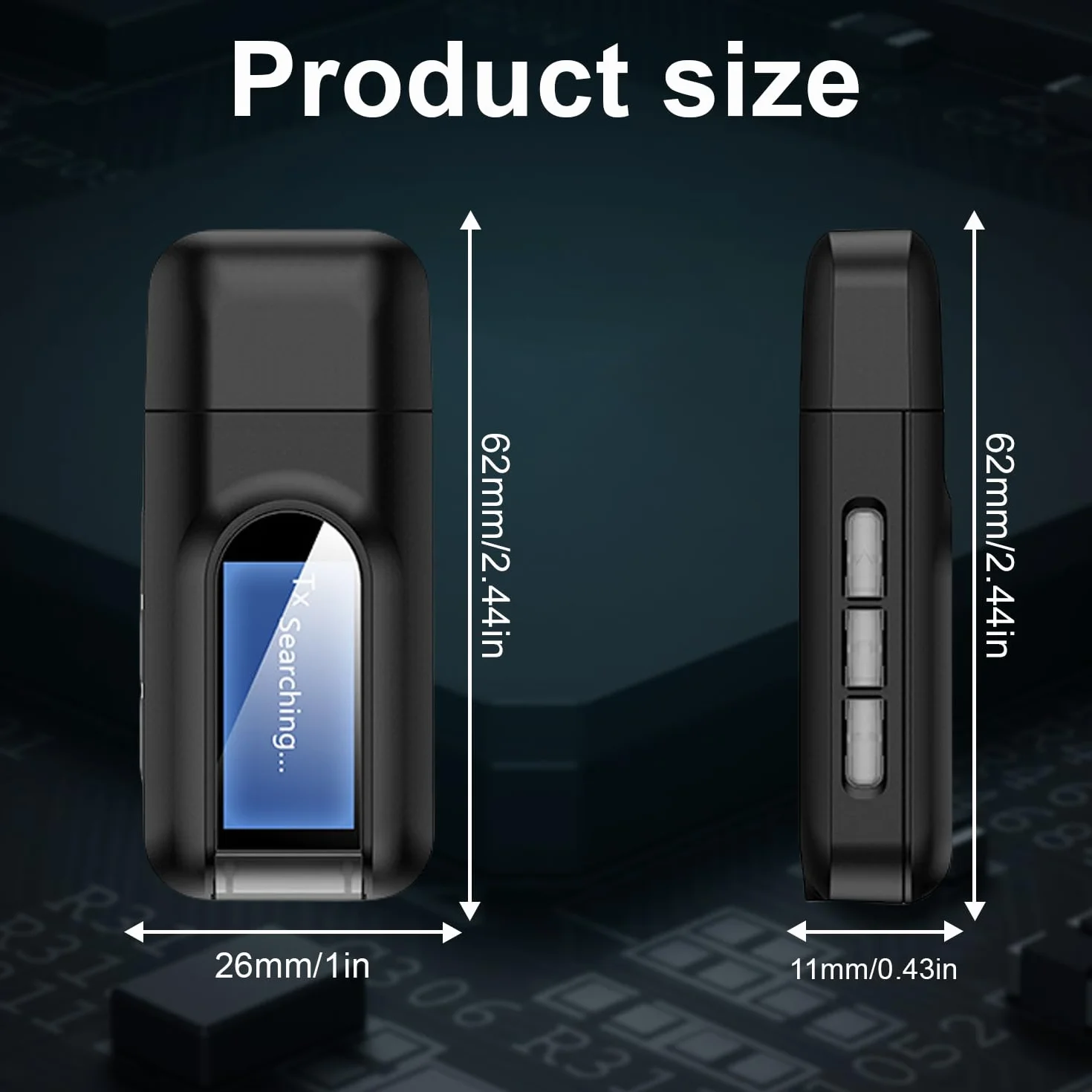 Nizirioo Adapter Bluetooth 5.0: bezprzewodowy transmiter 2 w 1, wtyczka jack 3,5 mm, USB do samochodu, TV, PC, muzyki, słuchawek, głośników, Plug and Play