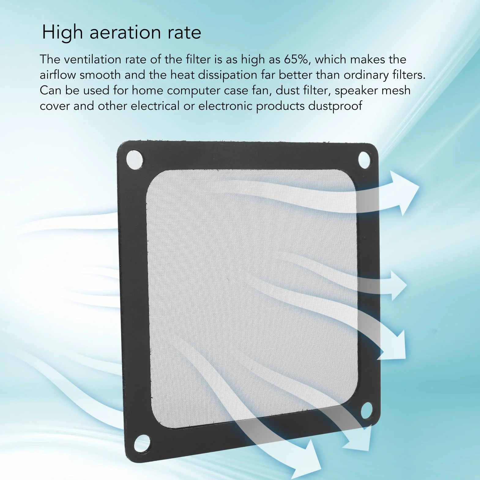 Obudowa Komputera PC Filtr Siatkowy, 5 szt. 80x80mm Wentylator Komputerowy Siatka Filtra Przeciwpyłowego Ramka Magnetyczna Odporna na Kurz Pokrywa Filtra Grille Czarny