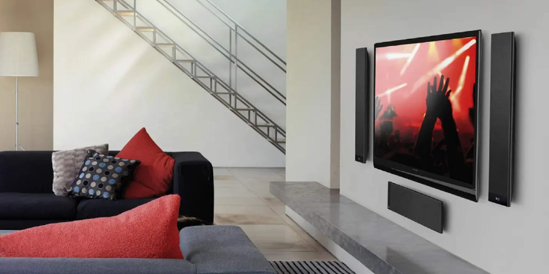 KEF T301 głośnik biały para | ultra płaski | głębokość 3,5 cm |10-150 W | HiFi | kino domowe | TV