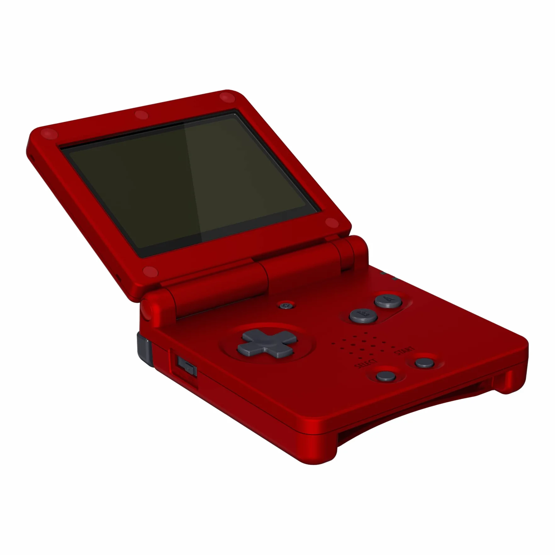 eXtremeRate Szkarłatny Czerwony Soft Touch Housing Shell dla Gameboy Advance SP GBA SP IPS Ready