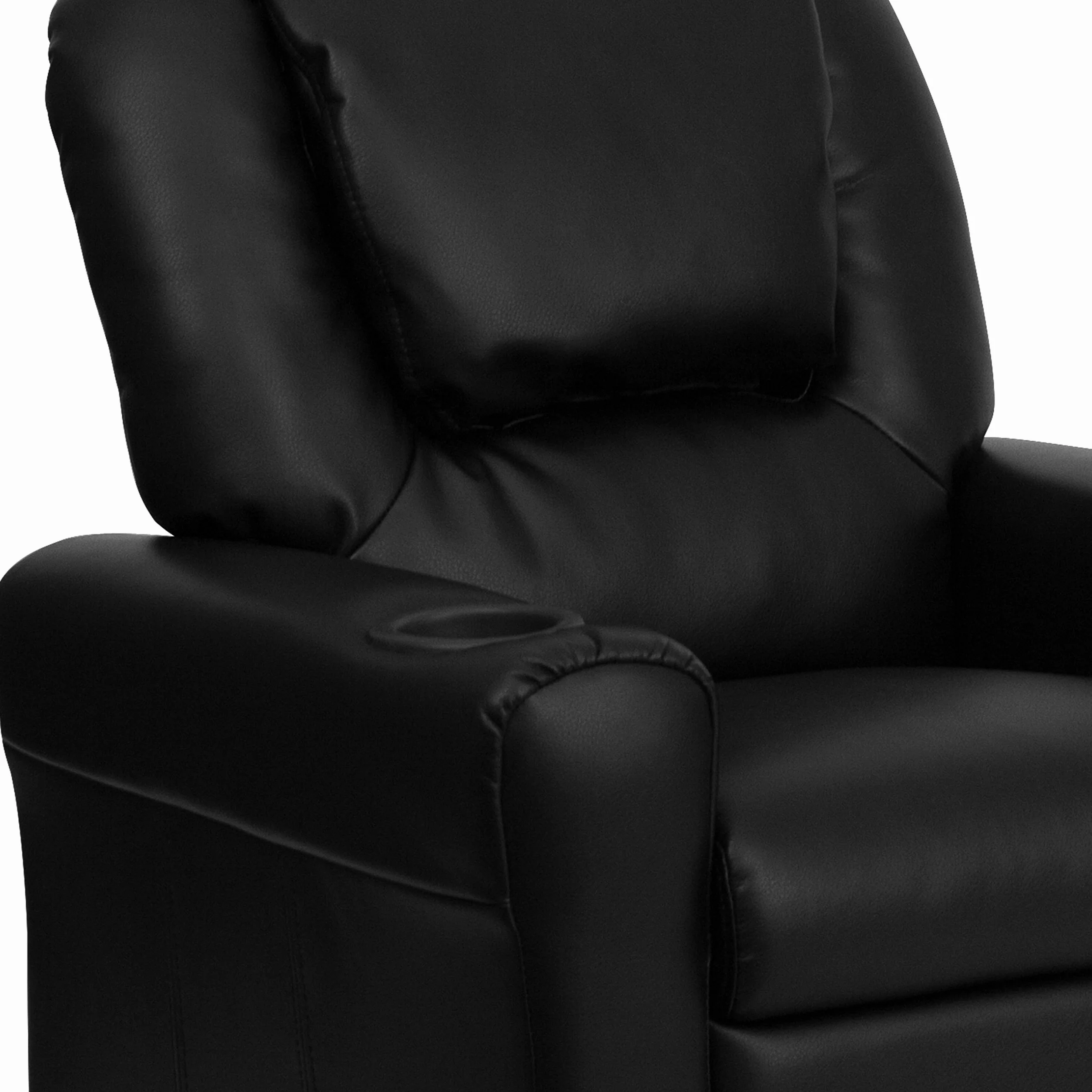 Flash Furniture Leżak dziecięcy skóra czarny 60.96 x 48.26 x 48.26 cm