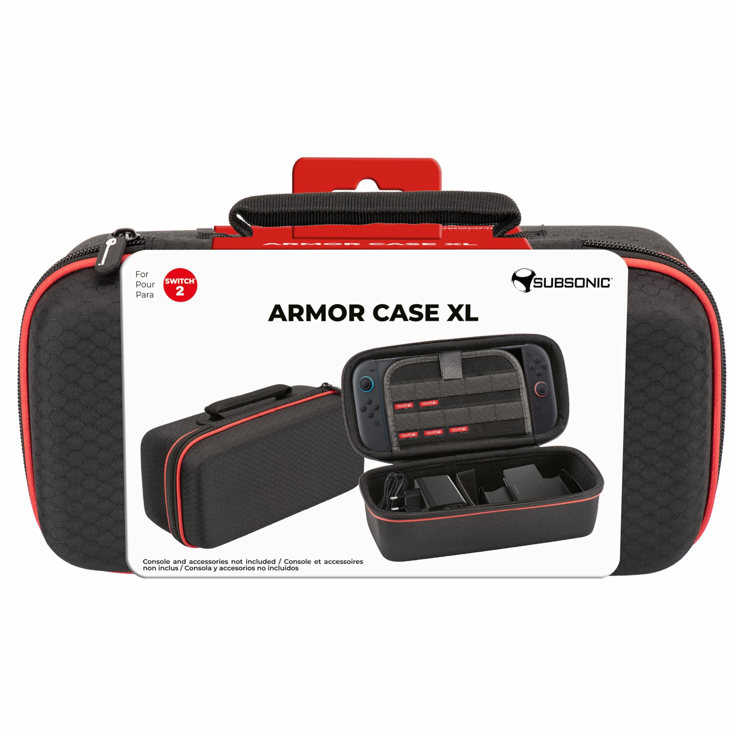 Subsonic - Etui Subsonic do Nintendo Switch 2 - Pokrowiec ochronny Switch 2 z odporną na wstrząsy obudową Duża torba do przenoszenia i przechowywania w formacie XL na konsolę, gry i akcesoria Switch 2