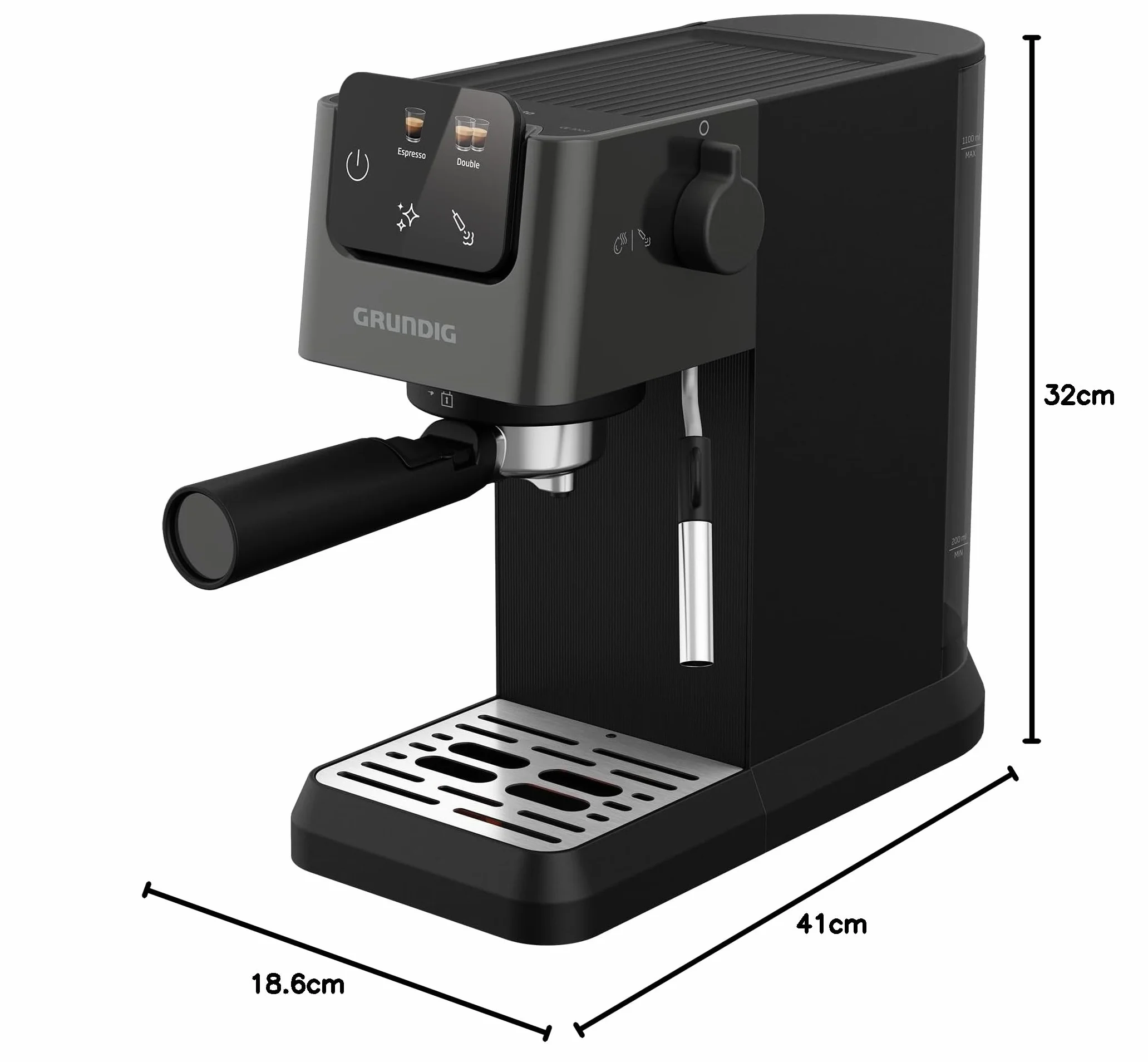 Grundig KSM 4330 Delisia Półautomatyczny ekspres do espresso ze spieniaczem do mleka