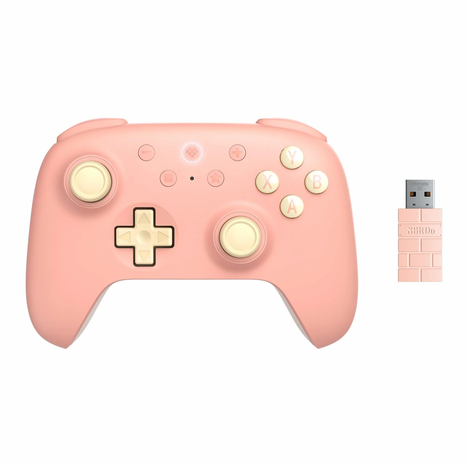 8Bitdo Ultimate bezprzewodowy kontroler 2C do komputerów z systemem Windows i Android, z częstotliwością odpytywania 1000 Hz, joystickami z efektem Halla i wyzwalaczami Halla oraz zderzakami L4/R4