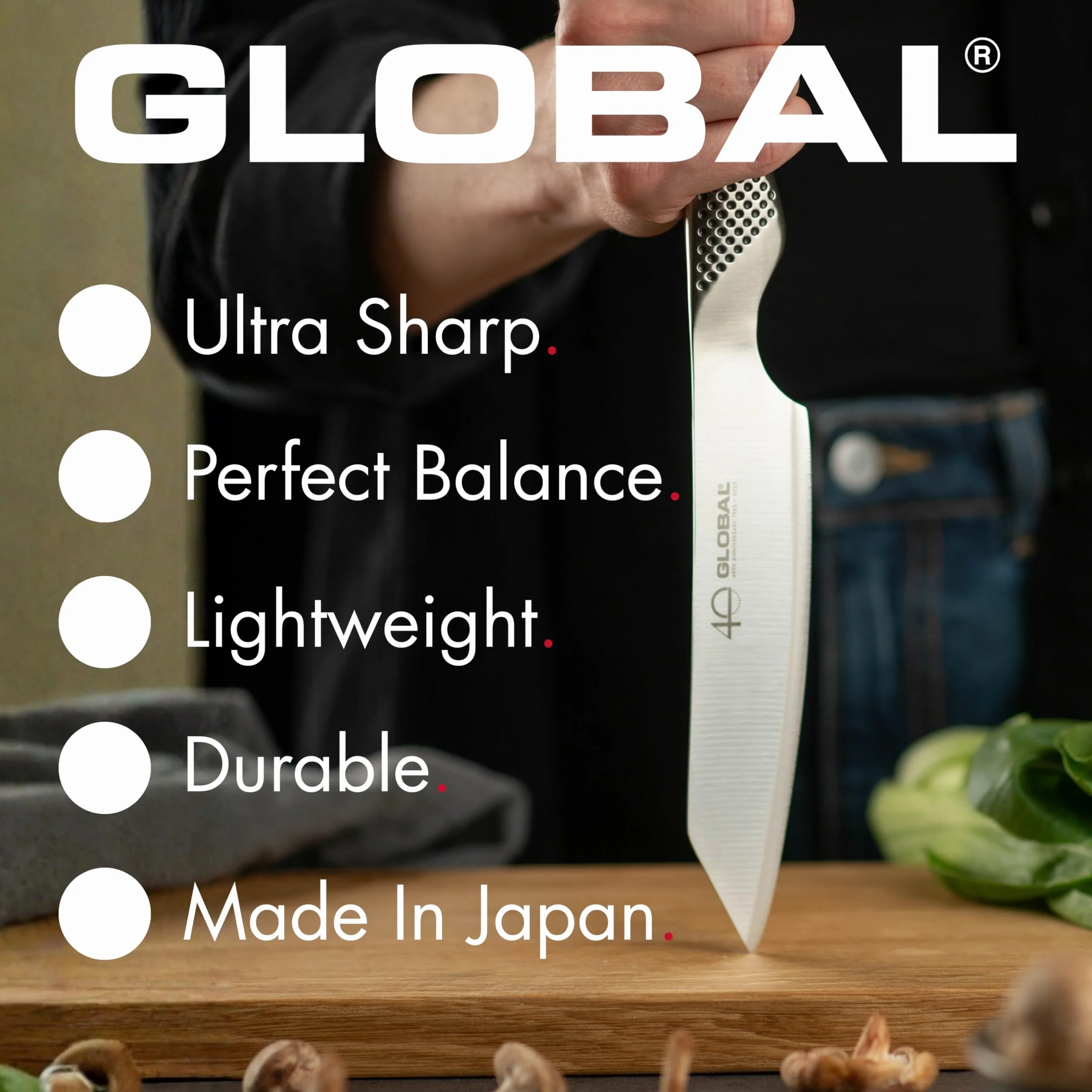 Global G-5 stal szlachetna G5 szop do warzyw, 18 cm długości, srebrny