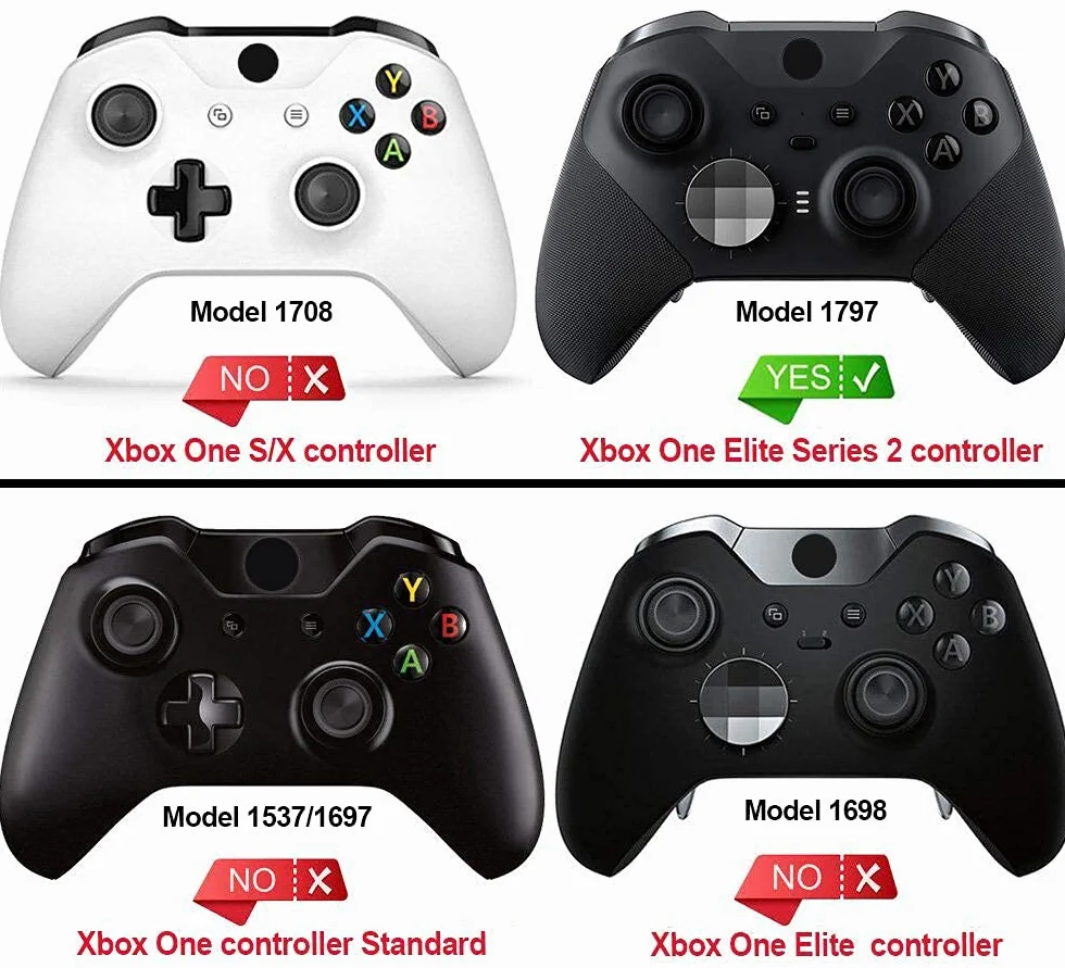 eXtremeRate Back Paddle Enhancement Metal Paddle Kits dla Xbox Elite Series 2, Elite Series 2 Core Controller (Model 1797) - Zwiększa Nacisk Lyżek Tylnych - Łopatki Nie są Dołączone