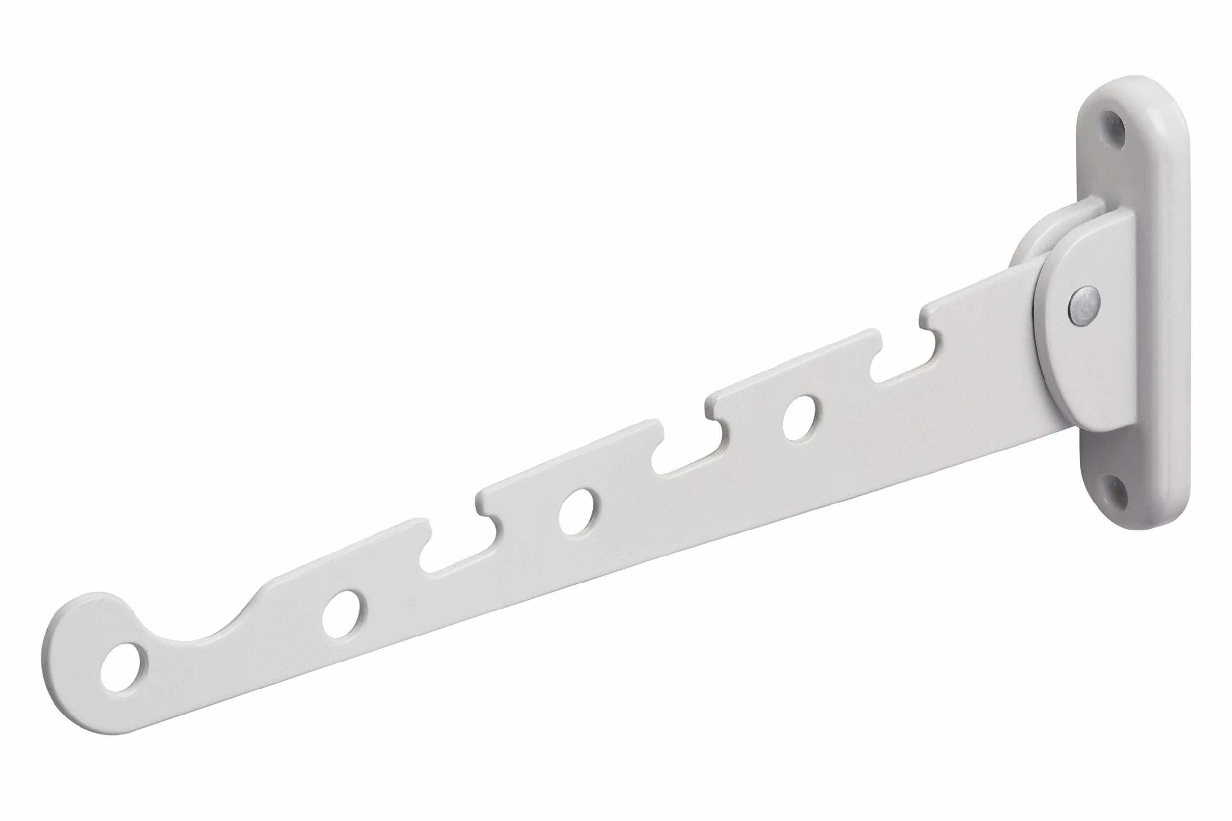 Metafranc Wachlarz do ubrań biały - 290 x 30 mm - nośność 20 kg - wytrzymały materiał - oszczędność miejsca funkcja składania/wieszak na ubrania/hak ścienny/składany hak/urządzenie do