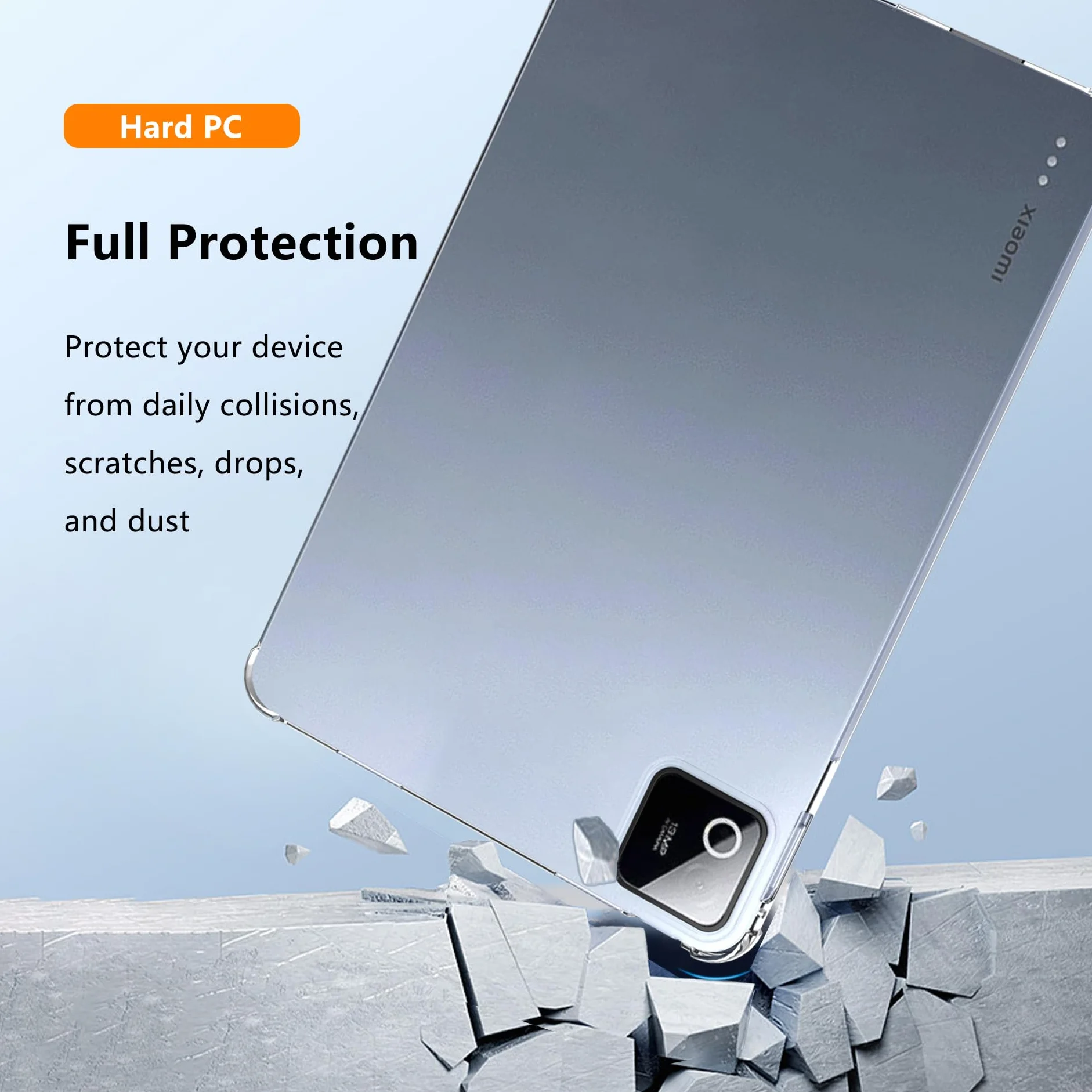 Etui na Xiaomi Pad 8, zaawansowana ochrona przed upadkiem poduszki powietrznej, elastyczny silikon TPU odporny na wstrząsy, odporny na zarysowania, pokrowiec na Xiaomi Pad 8, przezroczysty
