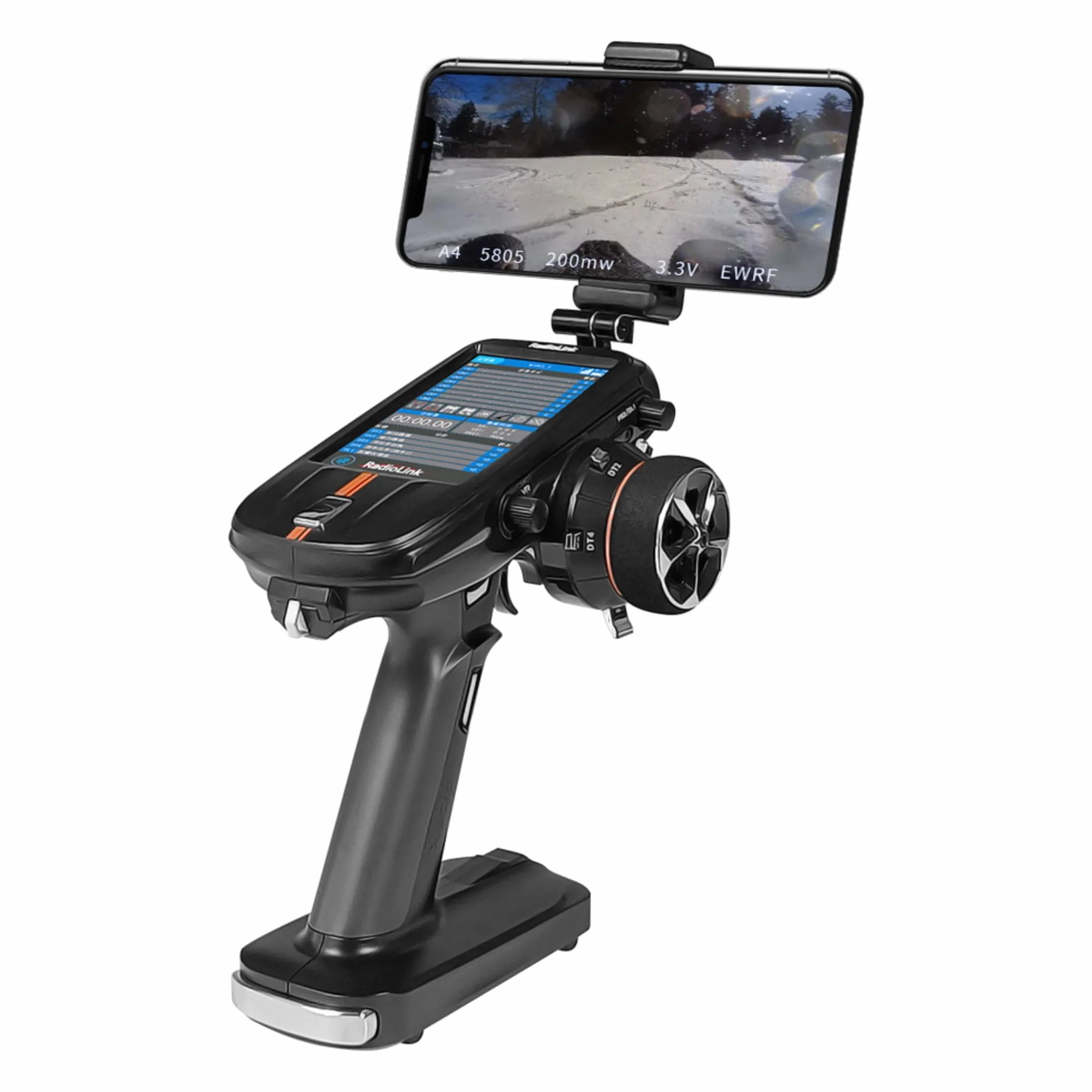 Radiolink RC8X Uchwyt 5,8G FPV Monitor Telefon Uchwyt CNC Stop Aluminium Urządzenie RC Do Zdalnego Sterowania RC8X Czarny