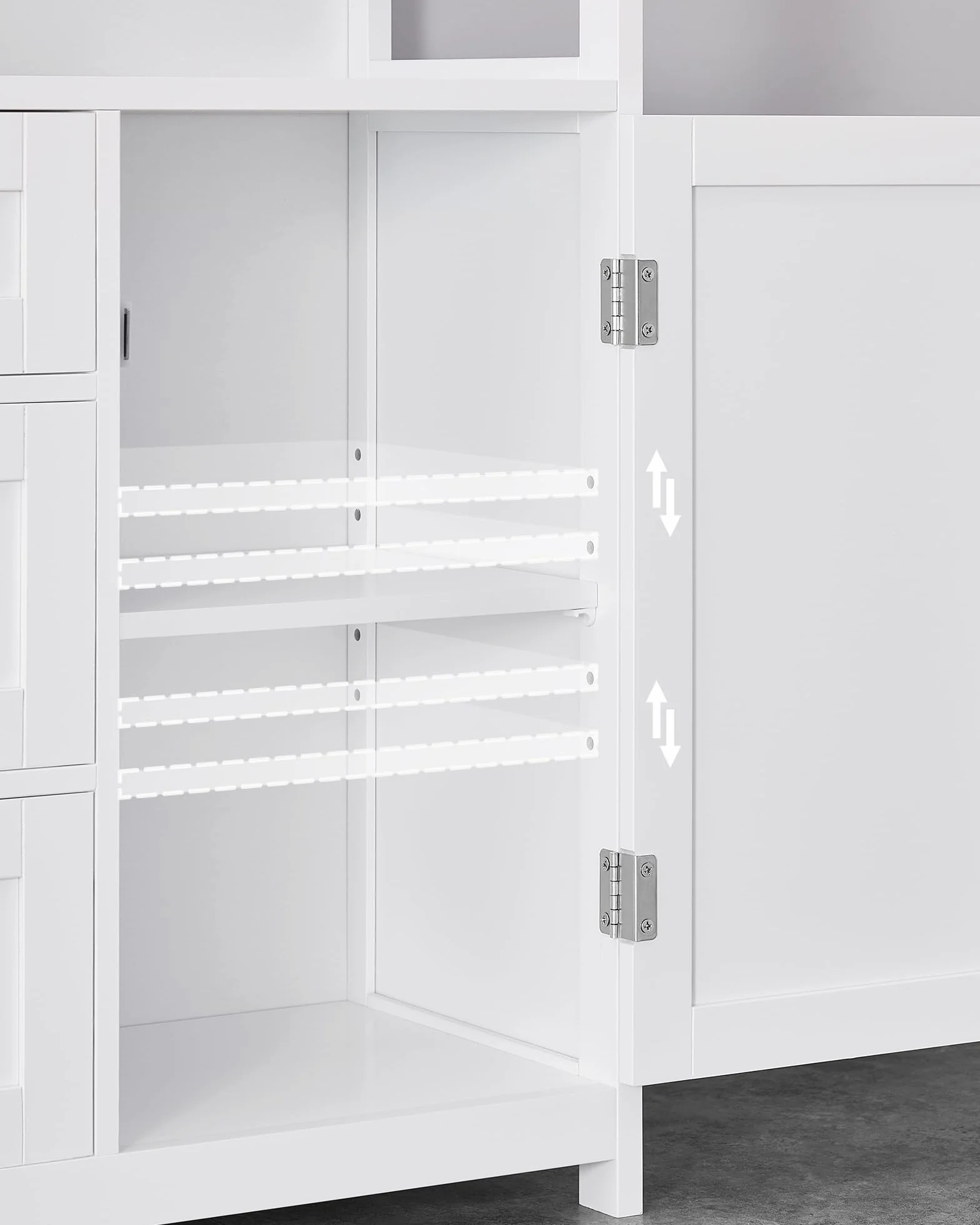 VASAGLE BBC542P31V1 szafka łazienkowa do przechowywania, szafka łazienkowa z 3 szufladami, wolnostojąca, regulowana półka, 30 x 60 x 80 cm, biała chmurka