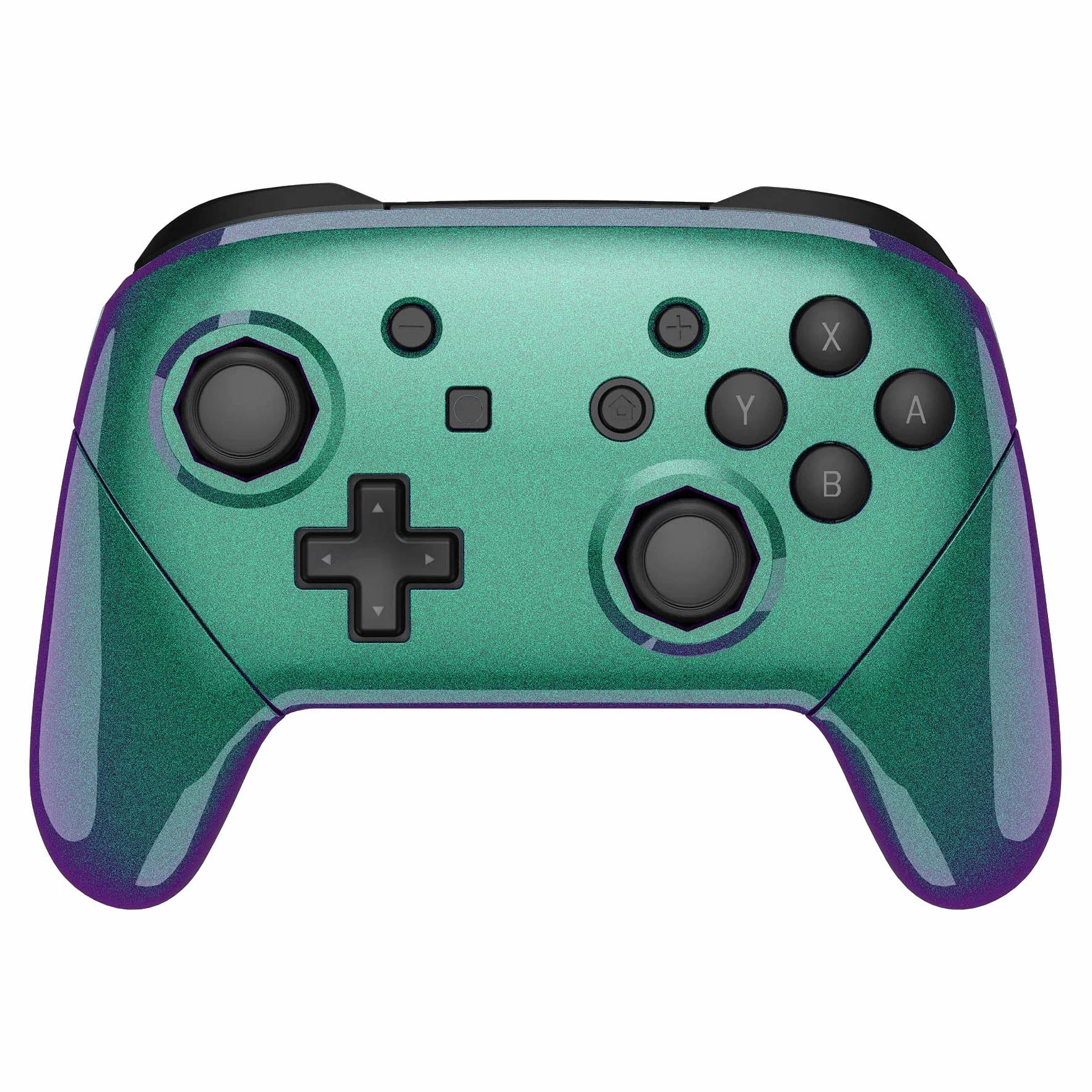 eXtremeRate Kameleon Zielony Fioletowy Faceplate Backplate Handles Cover dla Switch Pro Controller