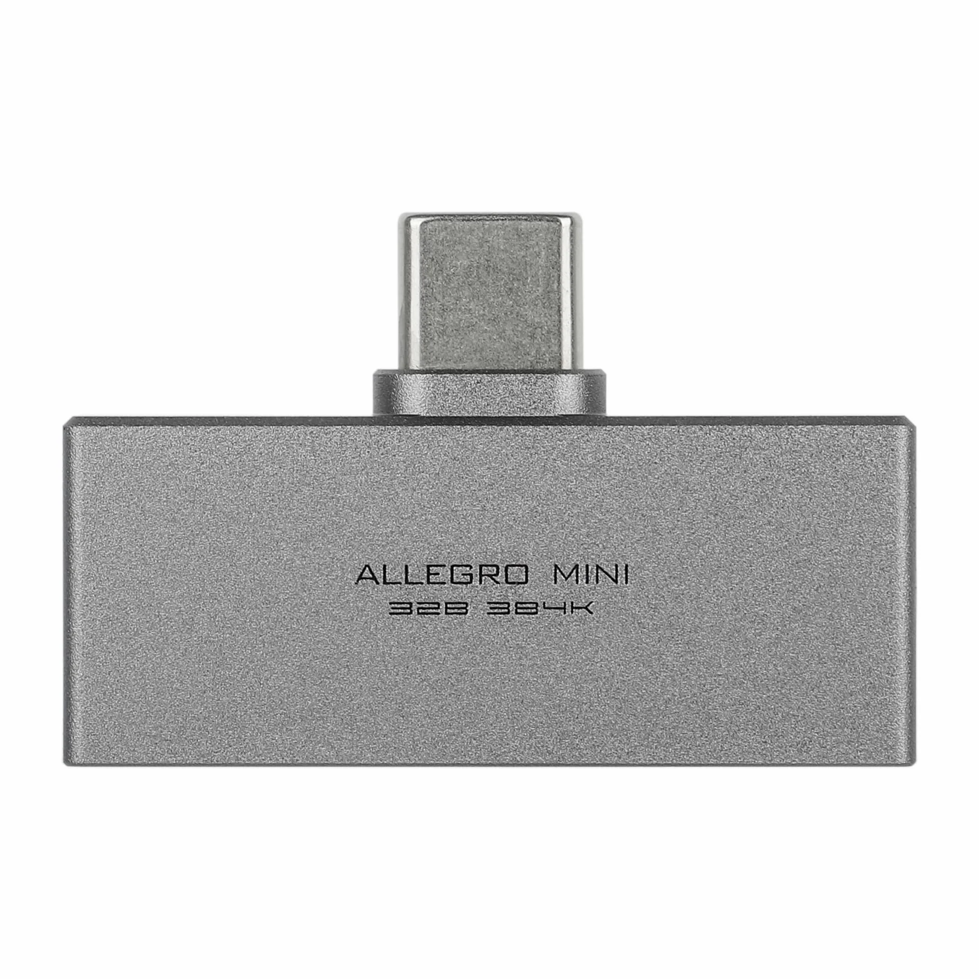 Linsoul Kiwi Ears Allegro Mini Przenośny przetwornik cyfrowo-analogowy IEM, wzmacniacz słuchawkowy, wyjście USB C do 3,5/4,4 mm, wysoka rozdzielczość 32 bity/384 kHz(Tytan)