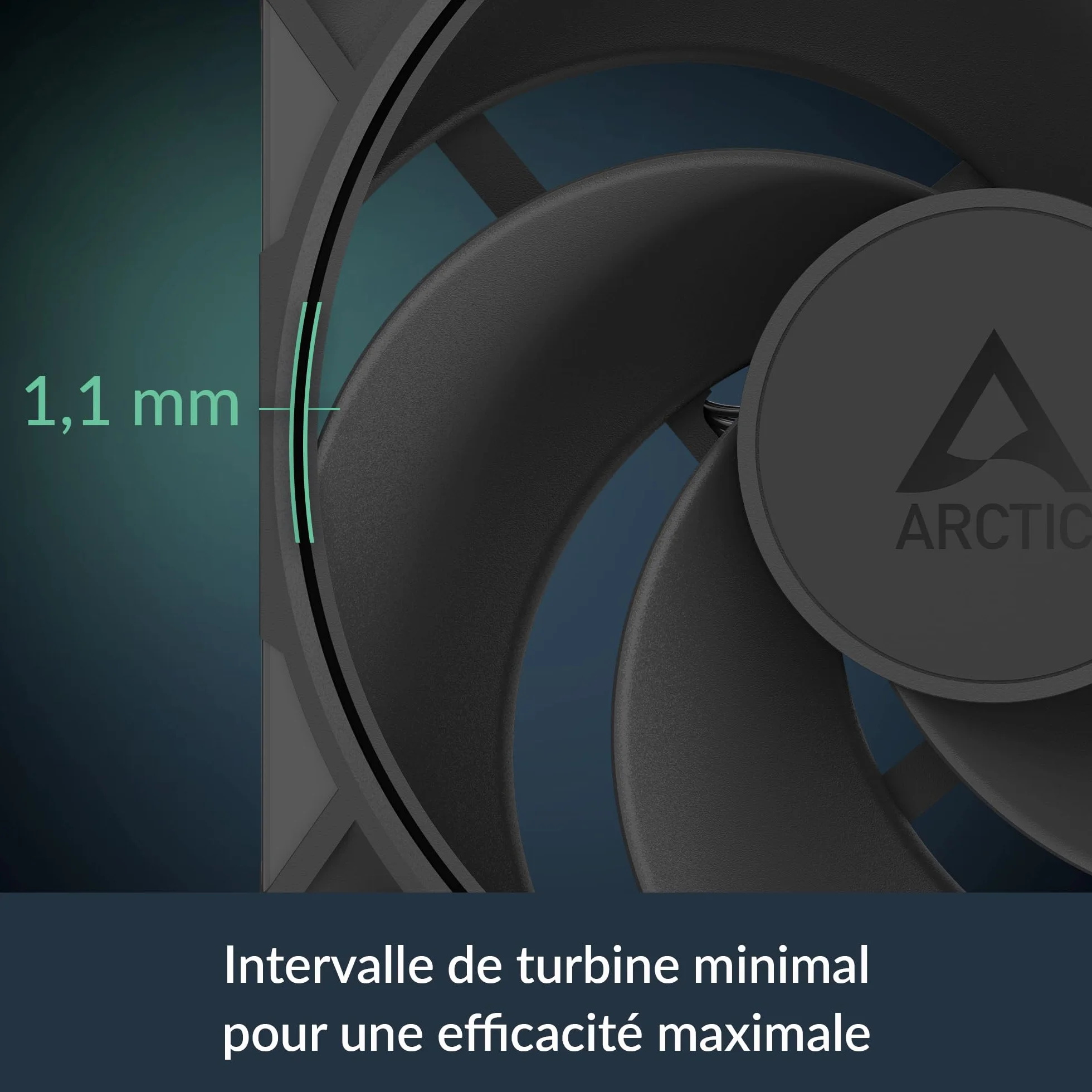 ARCTIC P12 Pro Reverse – 120 mm Najwyższej jakości wentylator rewersyjny z rozdzielaczem, Wentylator PWM z rozgałęźnikiem kabla Y, 500-3000 rpm, 0 rpm <5% PWM, hydrodyn. łożyskiem, 4-Pin - Czarny