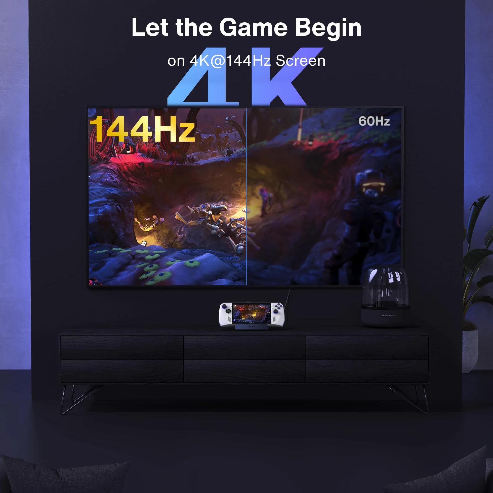 iVANKY 8-w-1 ROG Ally Dock HDMI 2.1 4K@120Hz 1Gbps Ethernet USB-A 3.0 100W USB-C Stacja Dokująca