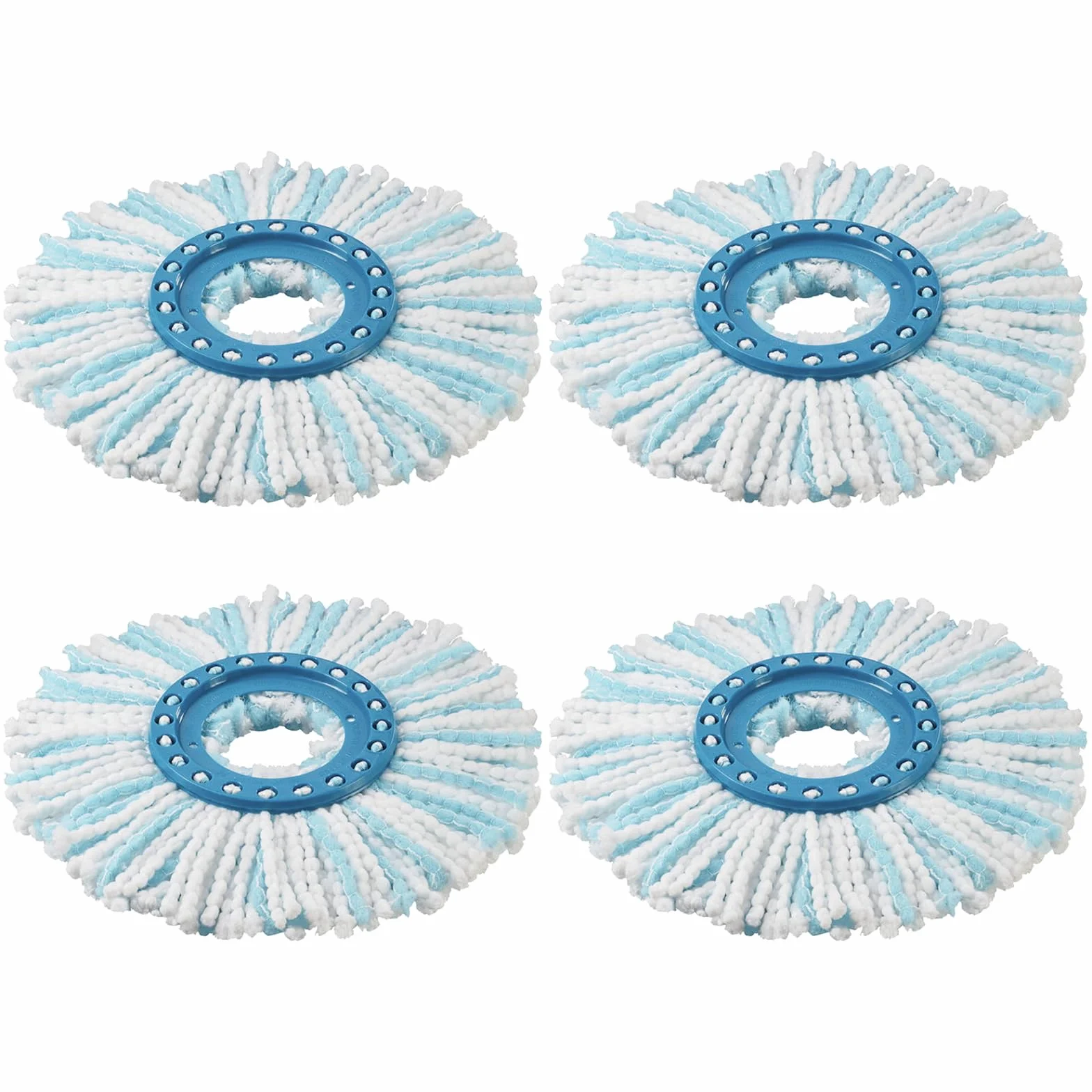 4 sztuki wymiennych głowic do CLEAN Twist Disc Mop Ergo, system 2-włóknisty głowica mopa zapasowego ze specjalnym włosiem do wszystkich rodzajów podłóg
