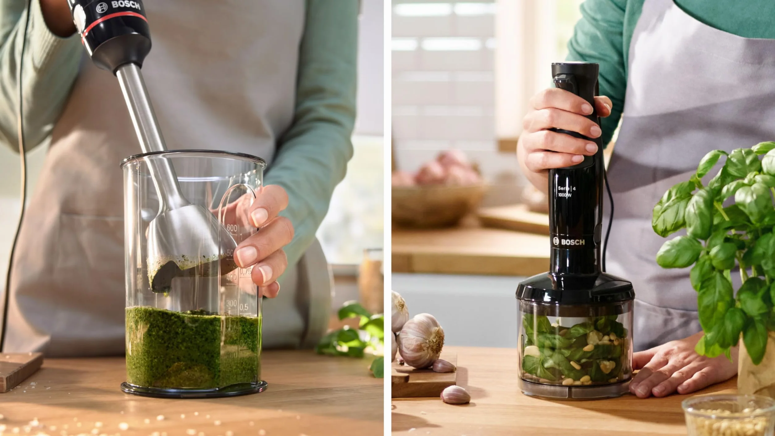 Bosch ErgoMaster seria 4 blender ręczny, 1000 W, blender ze stali nierdzewnej, rozdrabniacz, kubek do miksowania/pomiaru, czarny