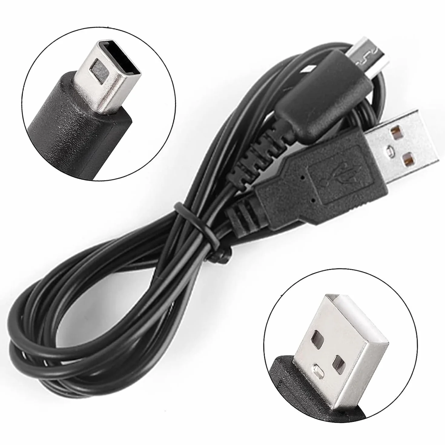 Kabel do ładowania Nintendo 3DS, USB kabel do ładowania 1,2 m do Nintendo 3DS / 3DS XL/DS/DSI /2DS / 2DS XL, czarny