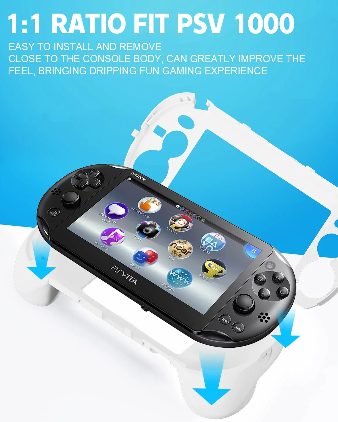 Sony Playstation PS Vita 1000 biały wyzwalacz ręczny uchwyt obudowa kontrolera etui ochronne