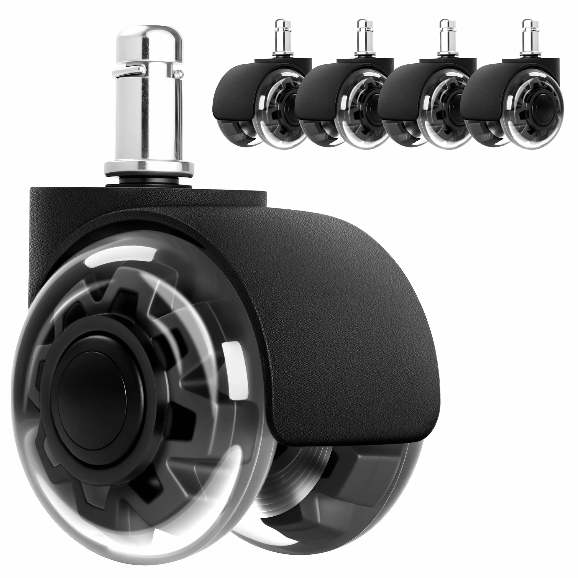 Vortix 5 sztuk rolek biurowych 11 mm x 22 mm, do twardych podłóg, czarne
