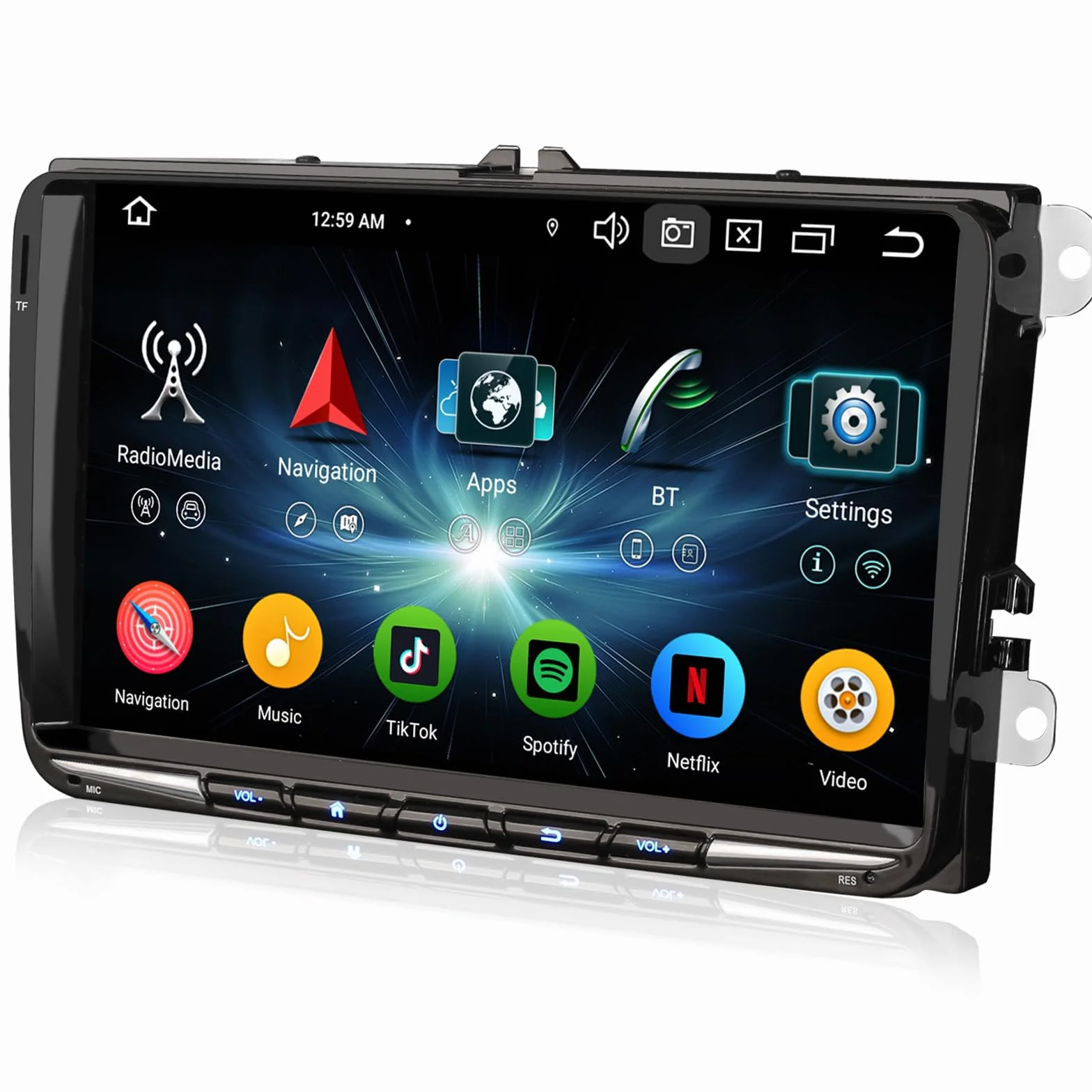 Erisin 8-rdzeniowy 4 GB 64 GB Android 14 radio samochodowe z nawigacją GPS do Skoda Octavia Superb Fabia Combi Roomster Yeti CarPlay 9-calowy ekran dotykowy WiFi DSP DAB+ SWC Canbus