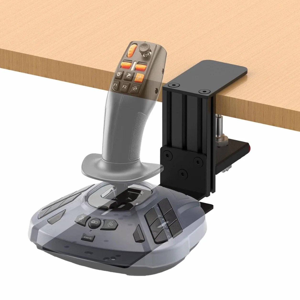 Wspornik biurkowy kompatybilny z: Thrustmaster T.Flight Hotas One/Hotas 4/Stick X, SimTask Farmstick, VelocityOne Flightstick, G Extreme 3D Pro USB Joystick, WINWING URSA MINOR Fighter/Airline Joystic