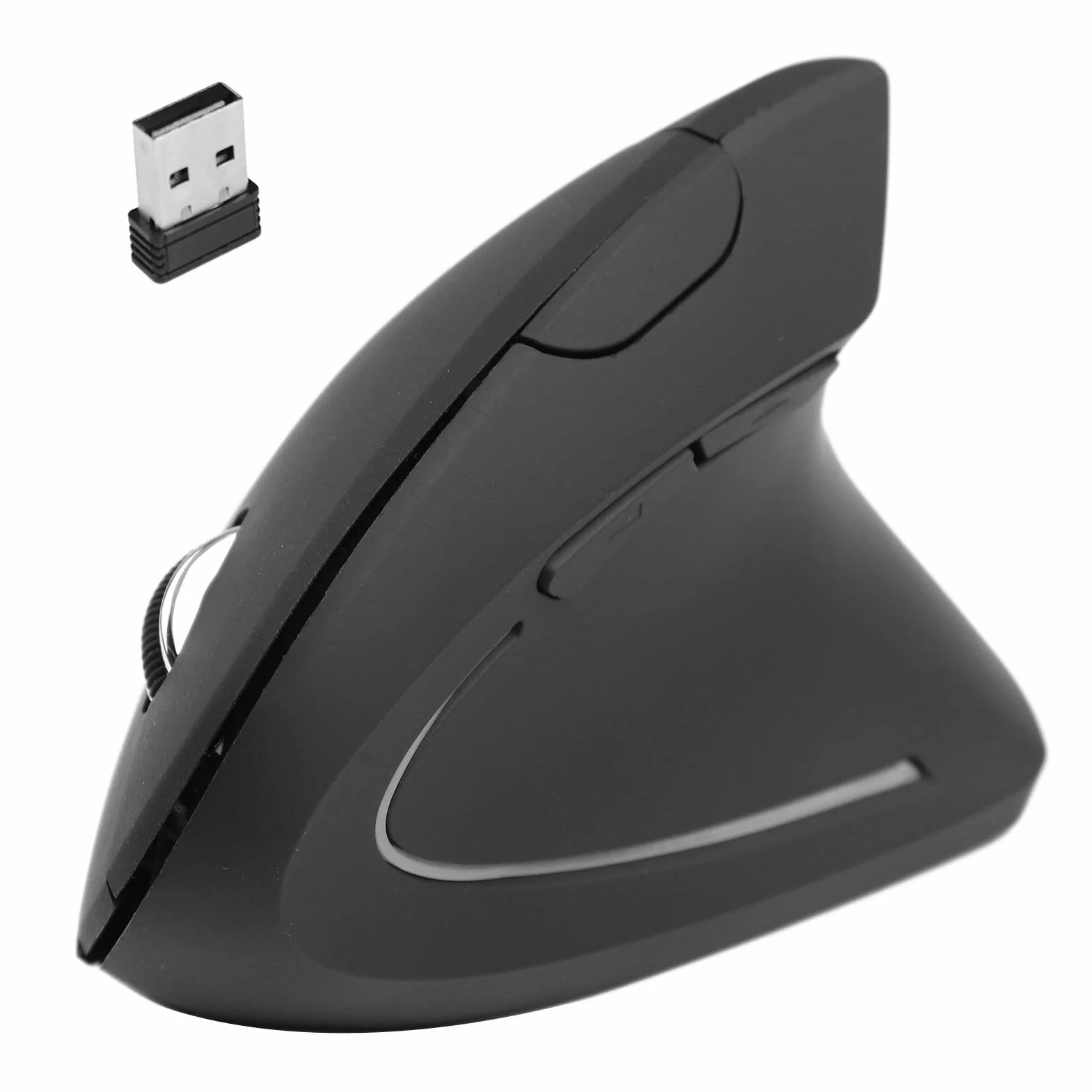 Mysz Ergonomiczna, Bezprzewodowa Pionowa Mysz Ergo 2,4G z regulacją DPI, Cicha Mysz Nadgarstkowa, Zasilana Bateryjnie do Laptopa, Komputera Stacjonarnego, Komputera PC, Gracza