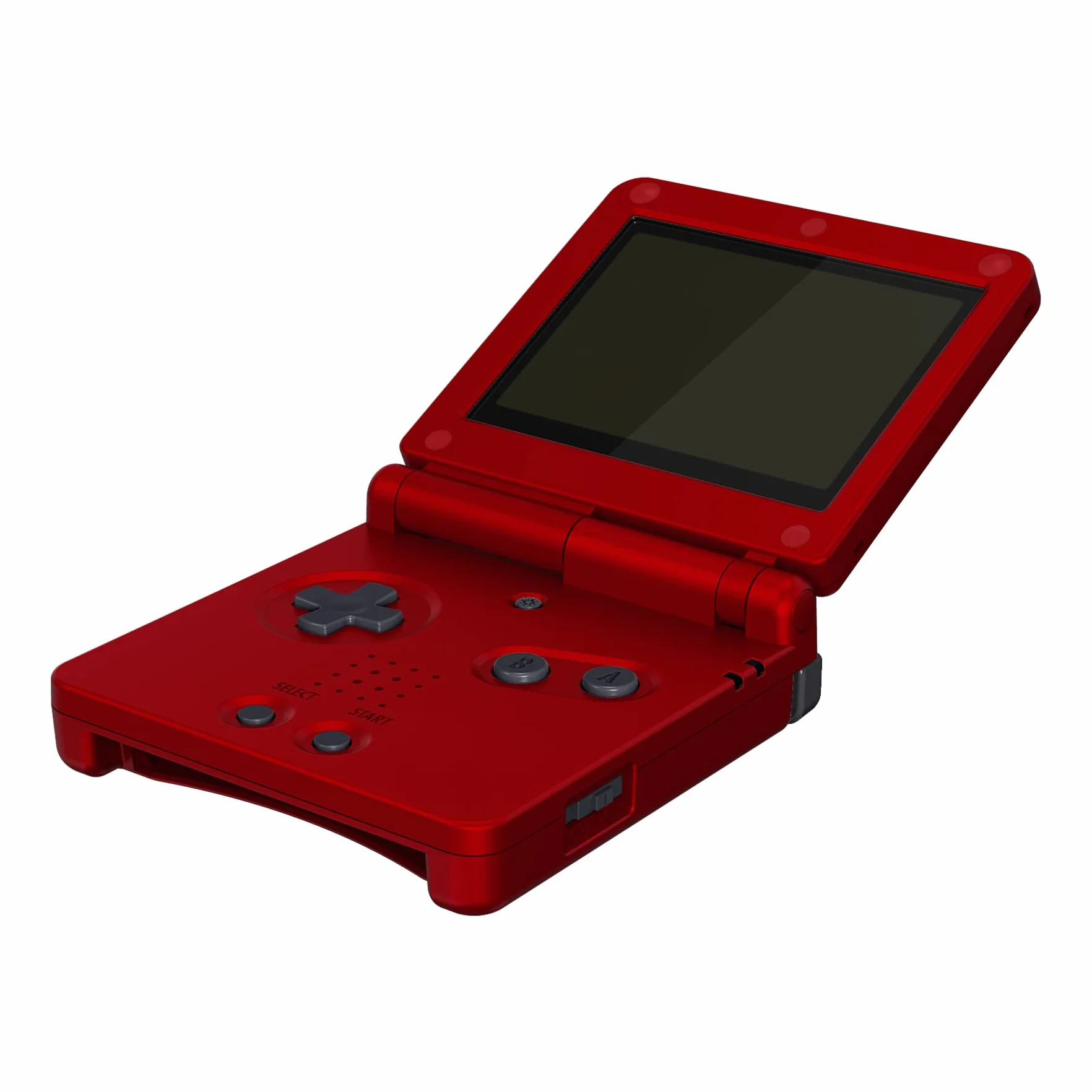 eXtremeRate Szkarłatny Czerwony Soft Touch Housing Shell dla Gameboy Advance SP GBA SP IPS Ready