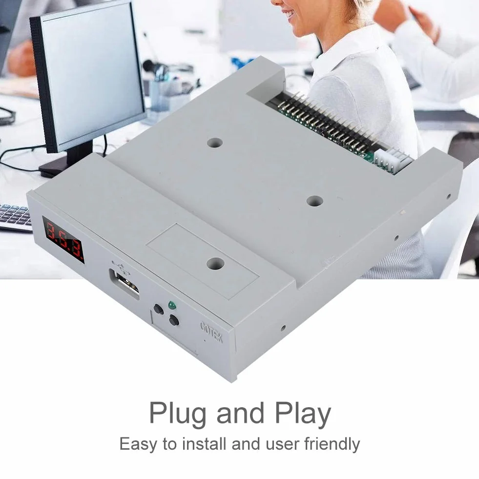 Emulator dyskietek USB, 1M44-U100 3,5 cala 1,44 MB USB SSD Emulator Plug and Play, wbudowana pamięć do przełączania danych i konwersji nadaje się do dyskietek przemysłowych urządzeń