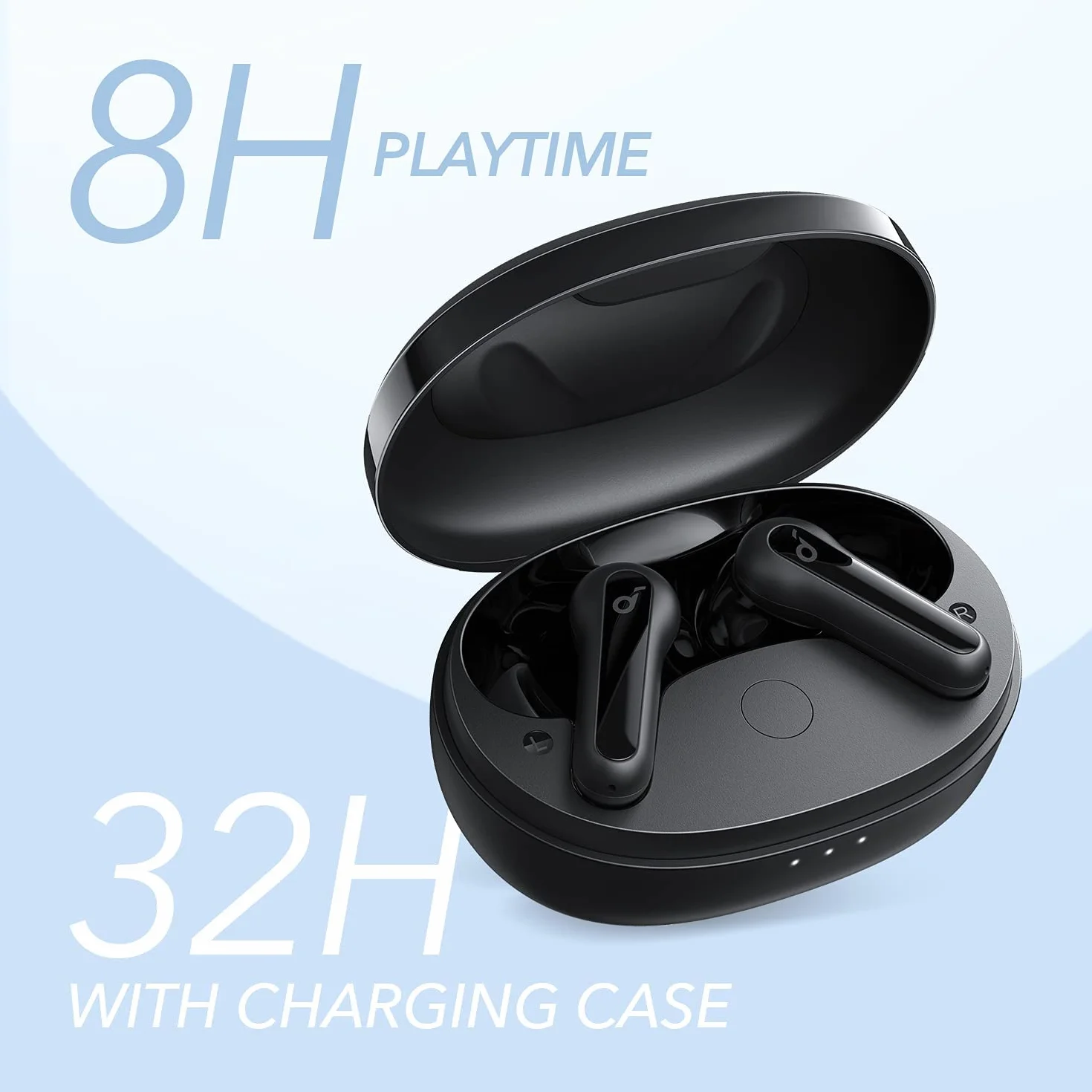 soundcore by Anker P2 Mini prawdziwie bezprzewodowe słuchawki douszne(odnowiona), przetworniki 10 mm, duże basy, niestandardowy korektor, Bluetooth 5.3, 32-godzinny czas odtwarzania, USB-C