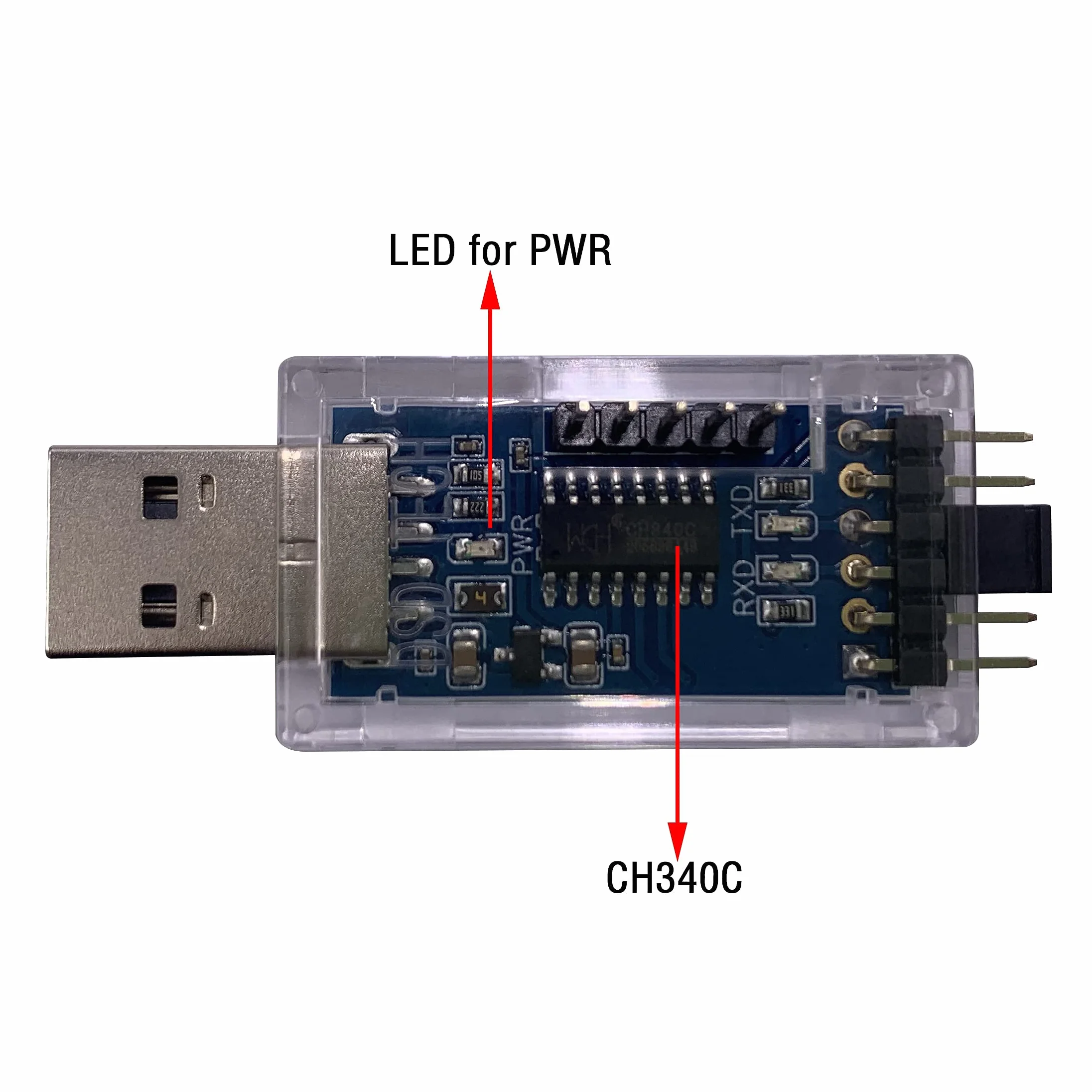 DSD TECH SH-U07B Adapter USB do TTL z chipem CH340C (2 szt.)