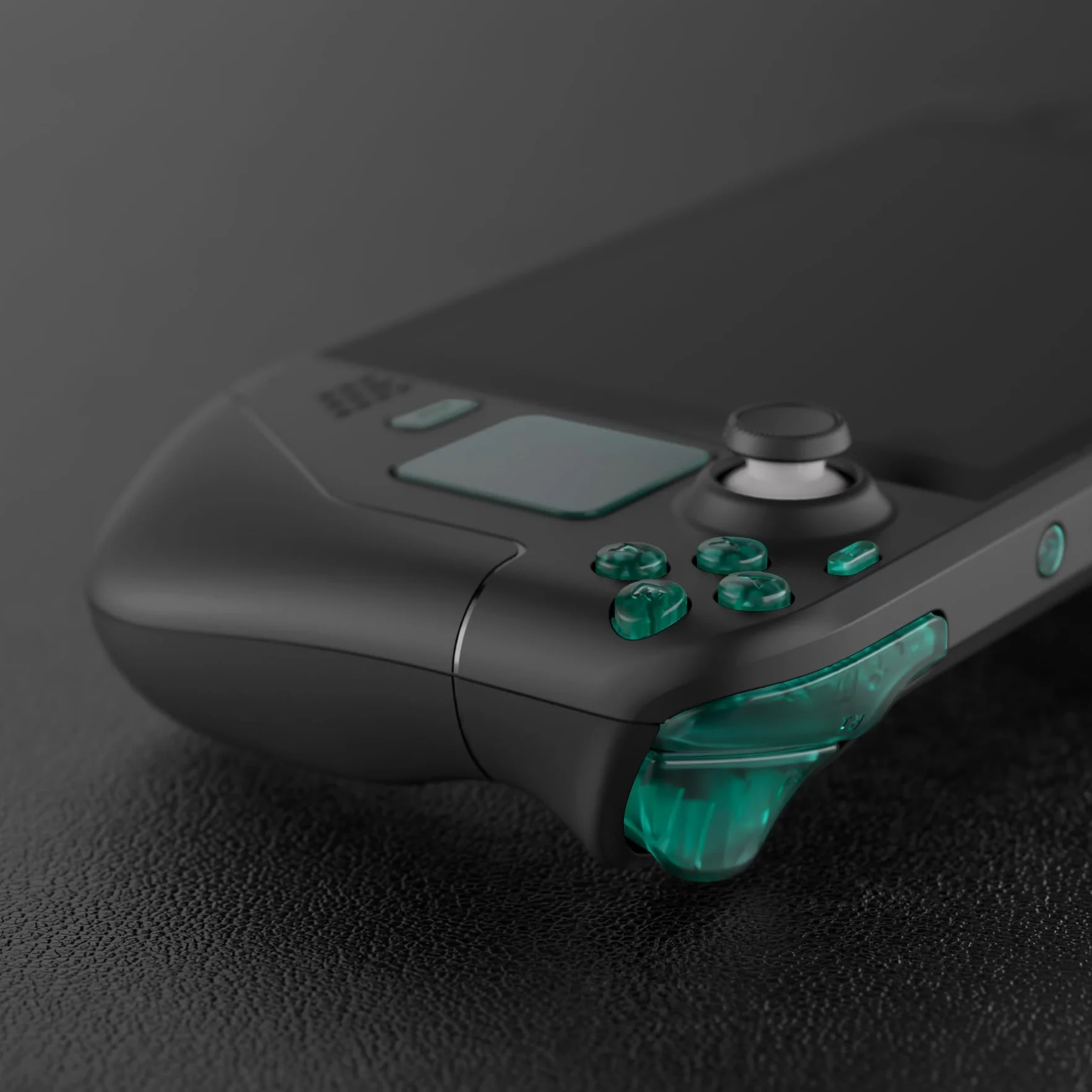 Zamiennik eXtremeRate Szmaragdowo Zielony Pełny Zestaw Przycisków dla Steam Deck, Niestandardowy Panel ABXY D-pad Trackpad Bumpers Triggers Przyciski i Śrubokręty dla Steam Deck Przenośna Konsola — Konsola Nie Jest Dołączona