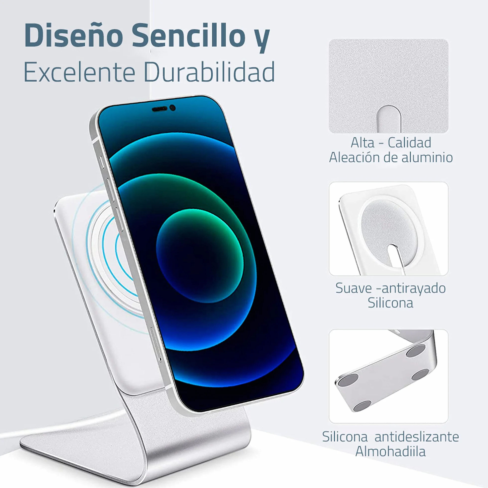 4-Ok Aluminiowy uchwyt kompatybilny z akcesoriami Magsafe i iPhone 12 Series