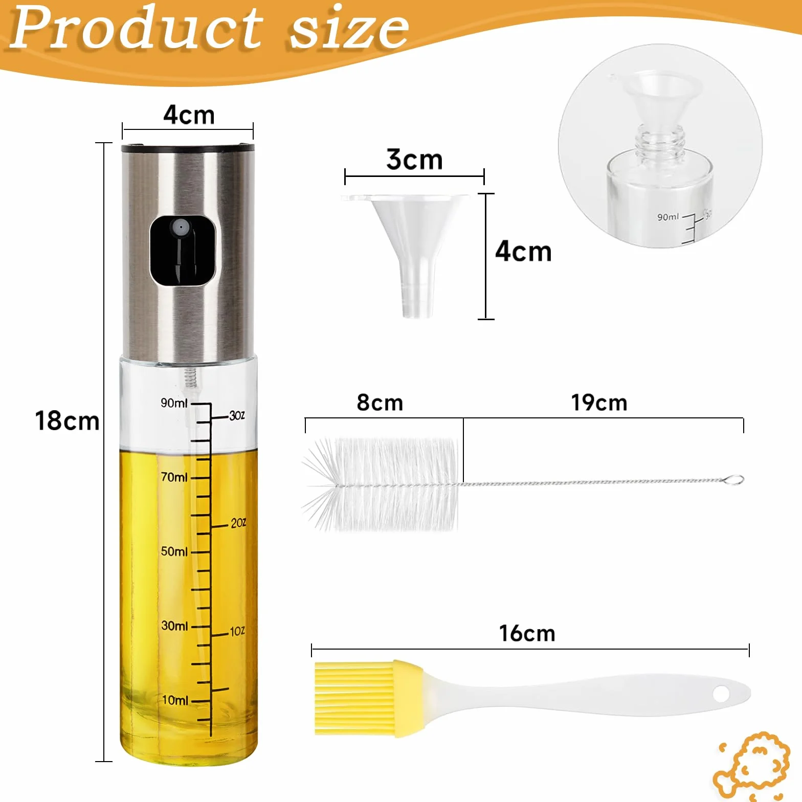 Opryskiwacz do oleju jadalny 100 ml spray do airfryera 2 sztuki