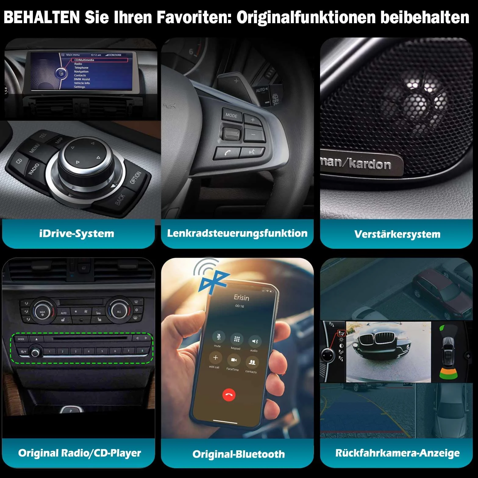 Erisin 12,3 cala 8-rdzeniowy 8 GB + 128 GB Android 14 radio samochodowe Bluetooth z nawigacją GPS do BMW X3 F25 2011-2012 CIC system obsługuje CarPlay Android Auto WiFi 4G DAB+ DSP USB TPMS iDrive